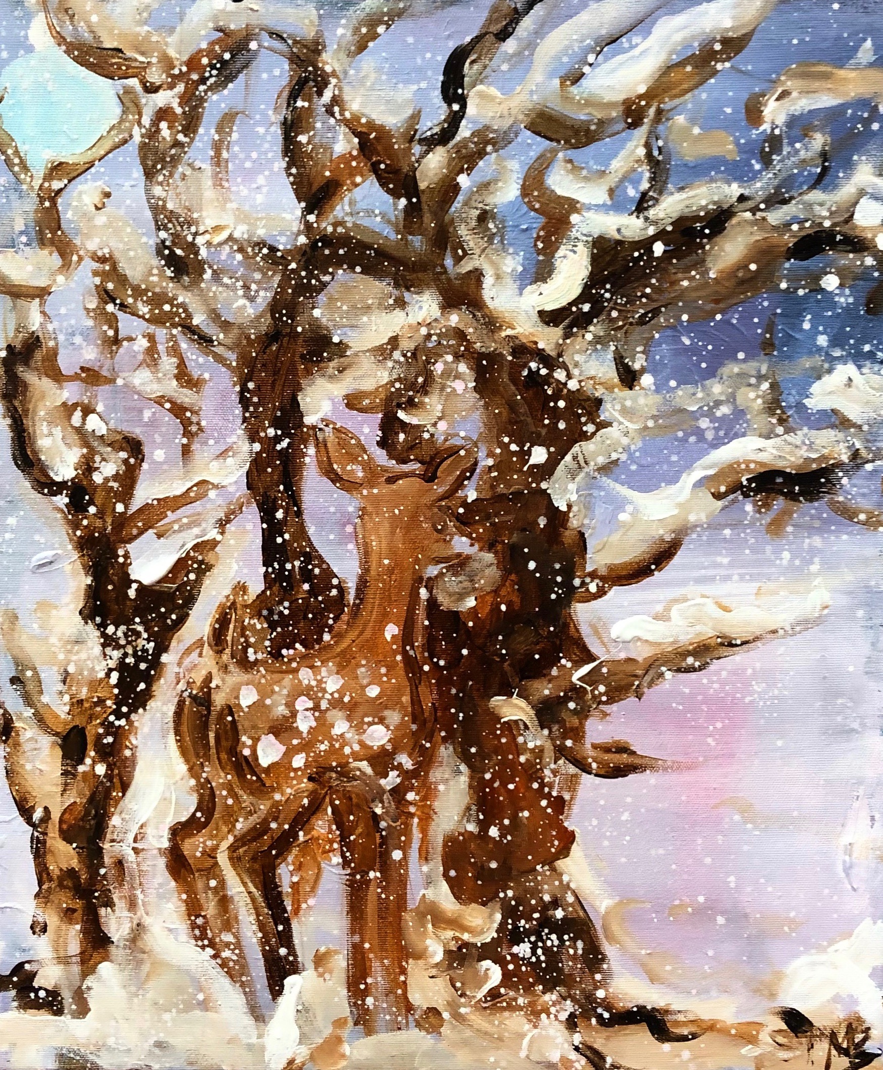 Curious, 40x30, acrylic (myyty)