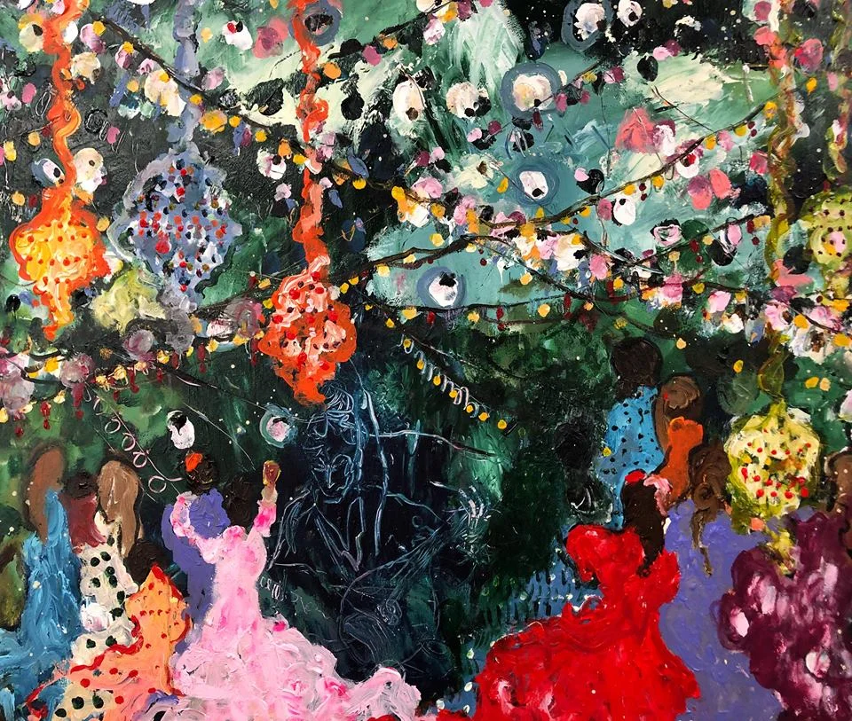 Celebrating Sisterhood, 100x120, sekatekniikka (myyty)