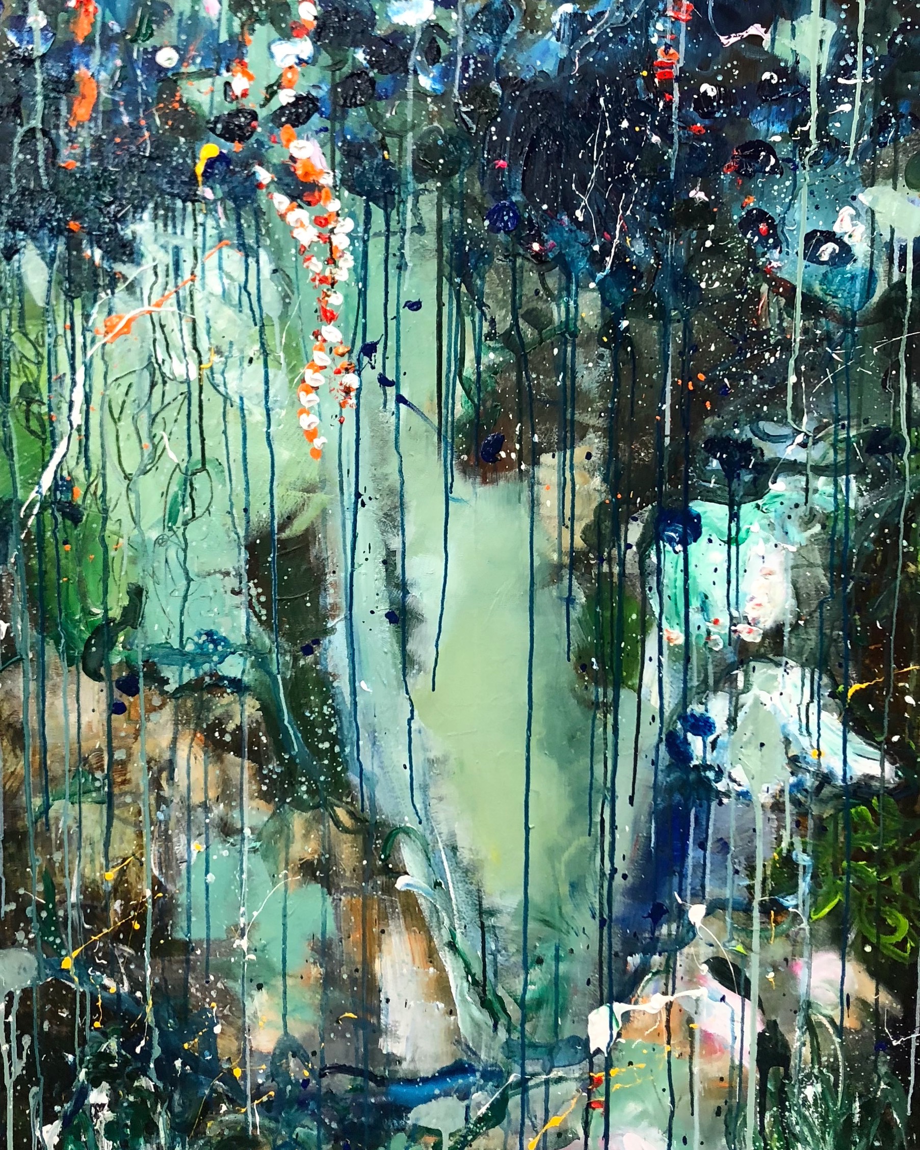 Lähteellä, 150x100, acrylic (myyty)