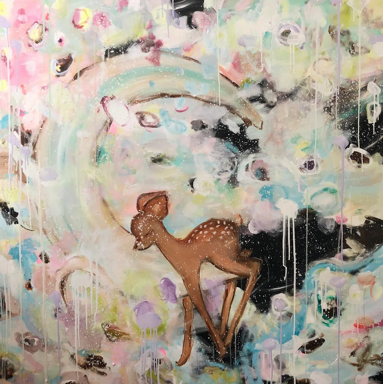 First Things First, Acrylic on canvas, 150x150 (ei vapaana)