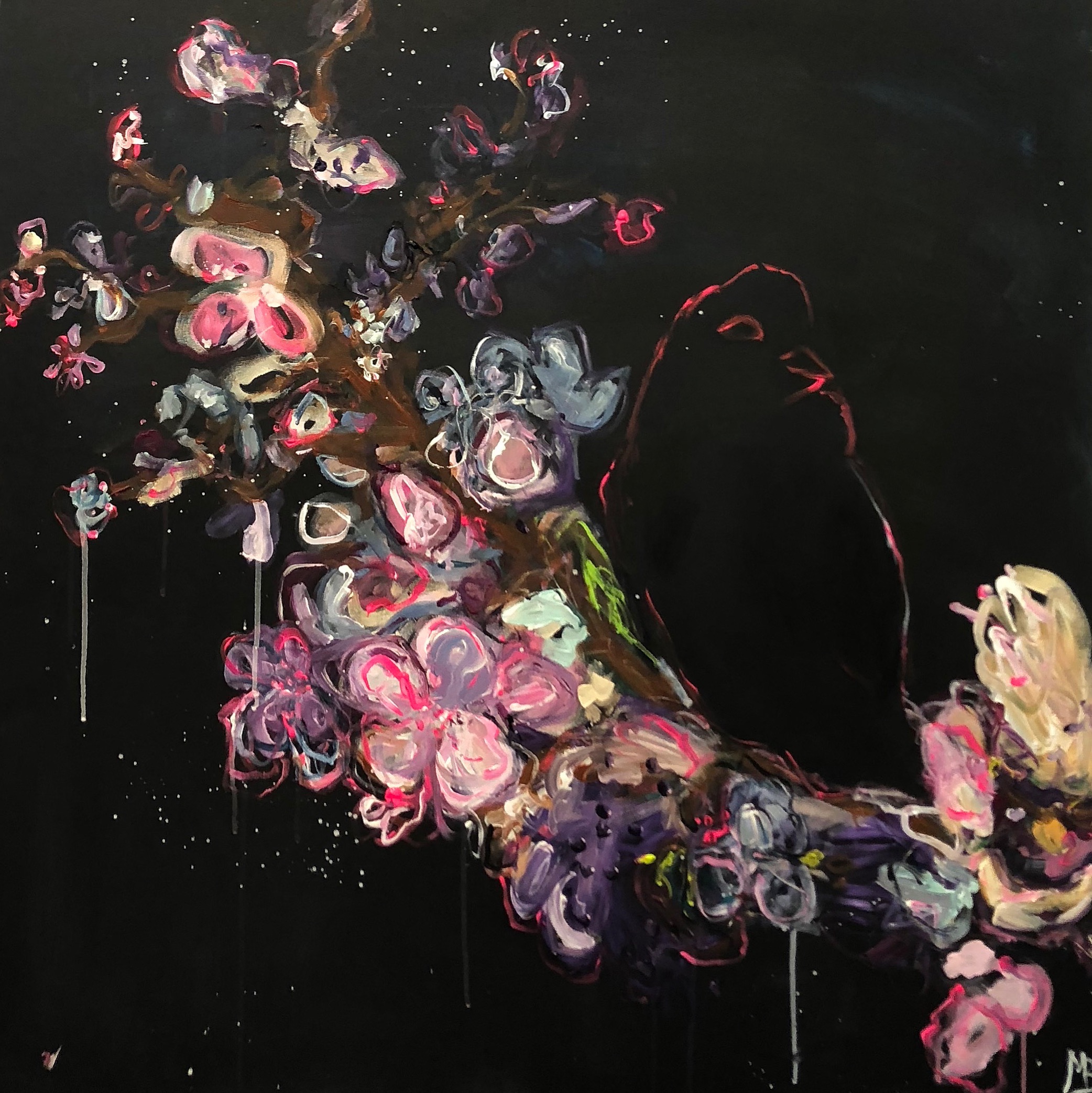 Waiting My Lover, Acrylic on canvas, 100x100
