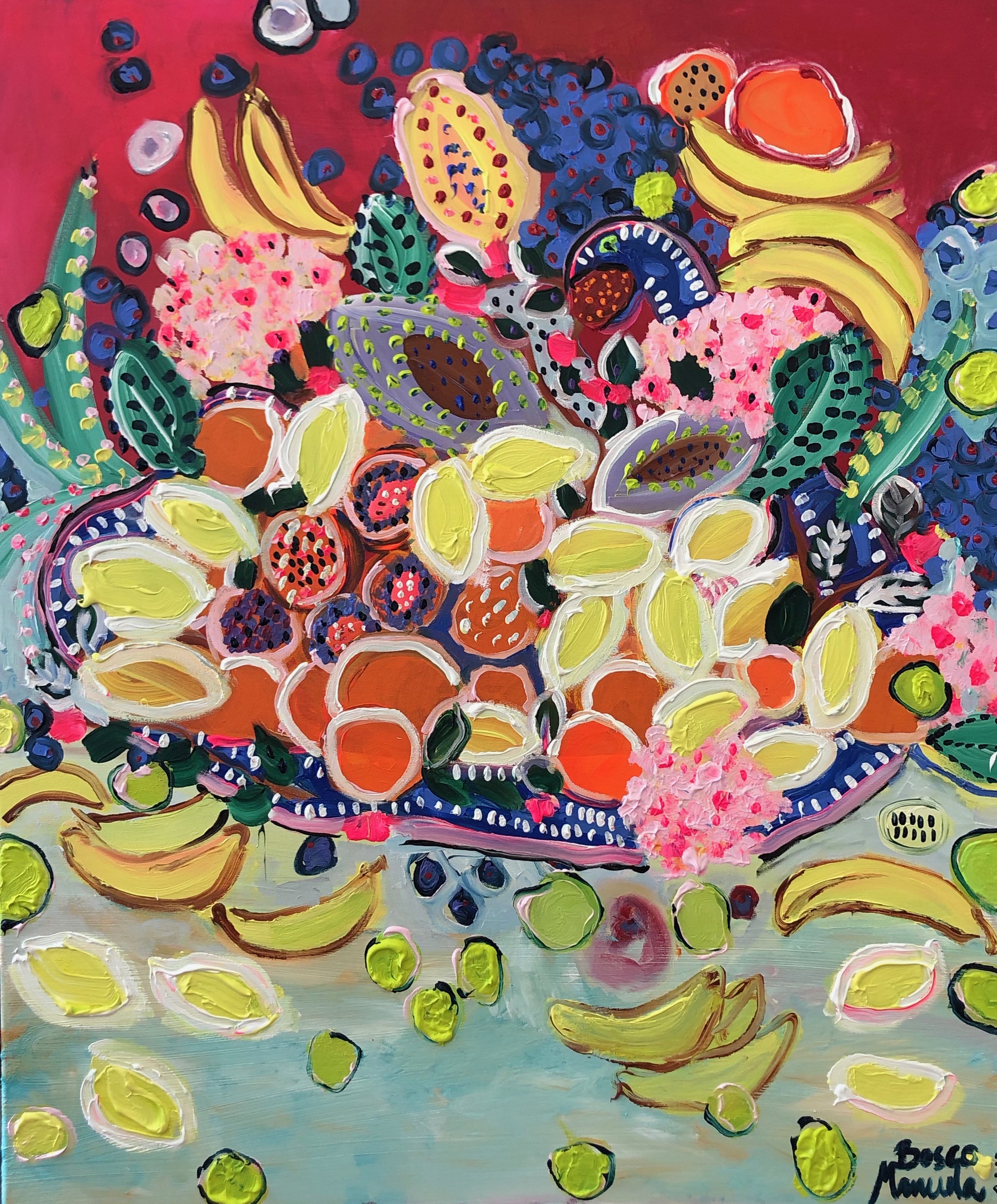 Frutti di Bosco, 120x100, mixed media