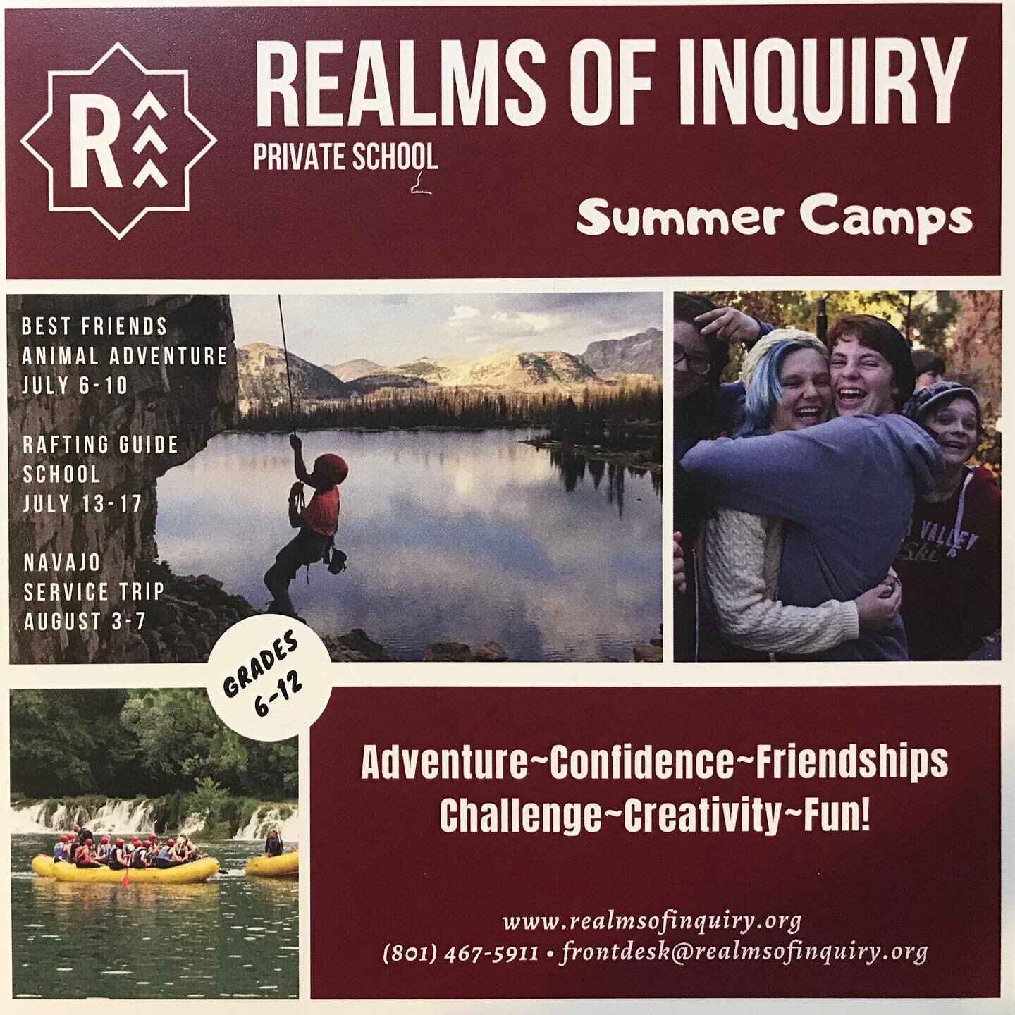 For my friends searching for fun and unique summer camps for their middle and high schoolers.  Check out Realms of Inquiry! Registration now open!