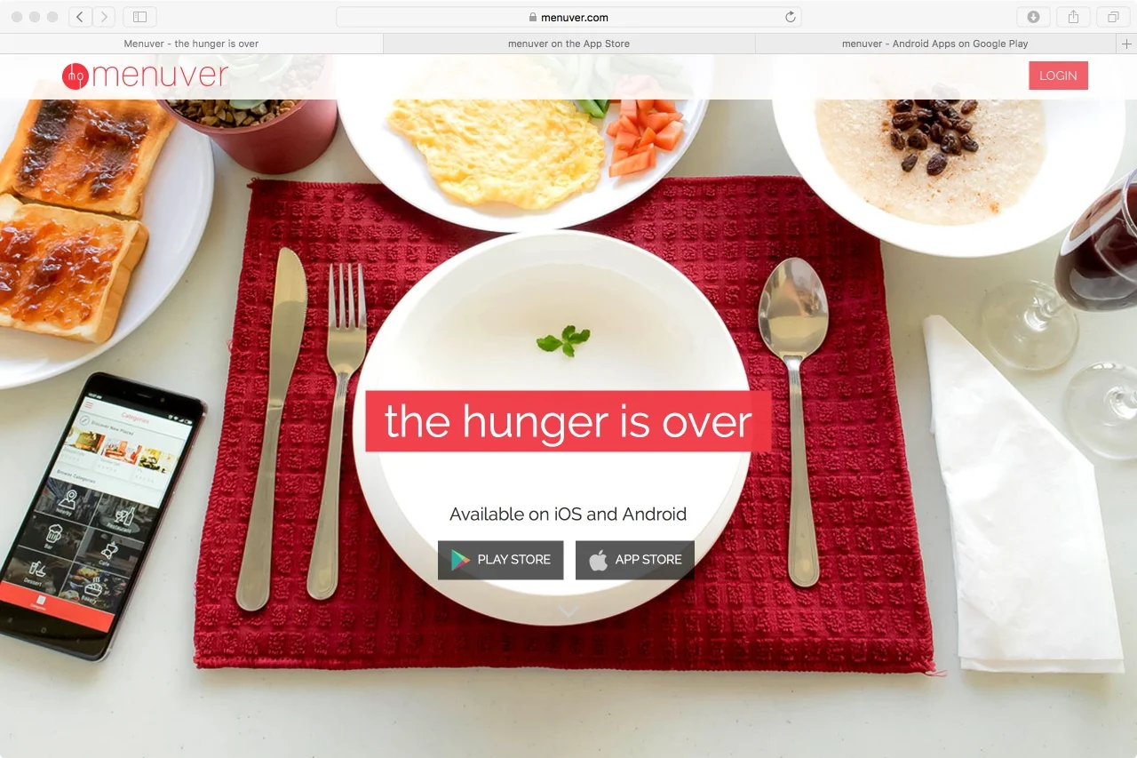  menuver (restaurant search, order, delivery app) 