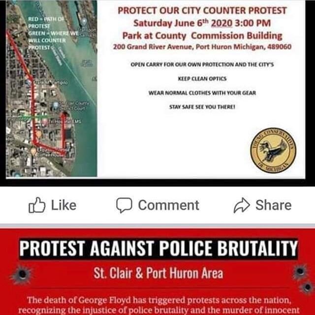 Be careful out there Saturday. Counter protesters open carrying to &ldquo;protect local businesses&rdquo;.