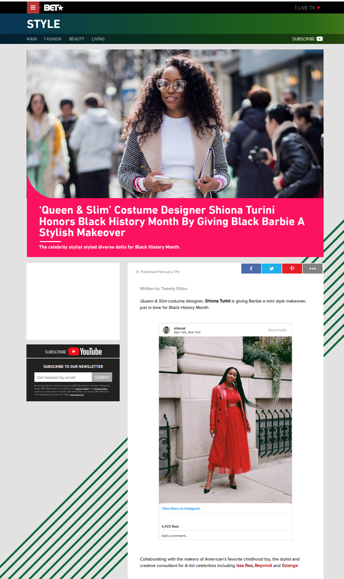 Stylist Shiona Turini Designs New Barbies That Celebrate Black Beauty