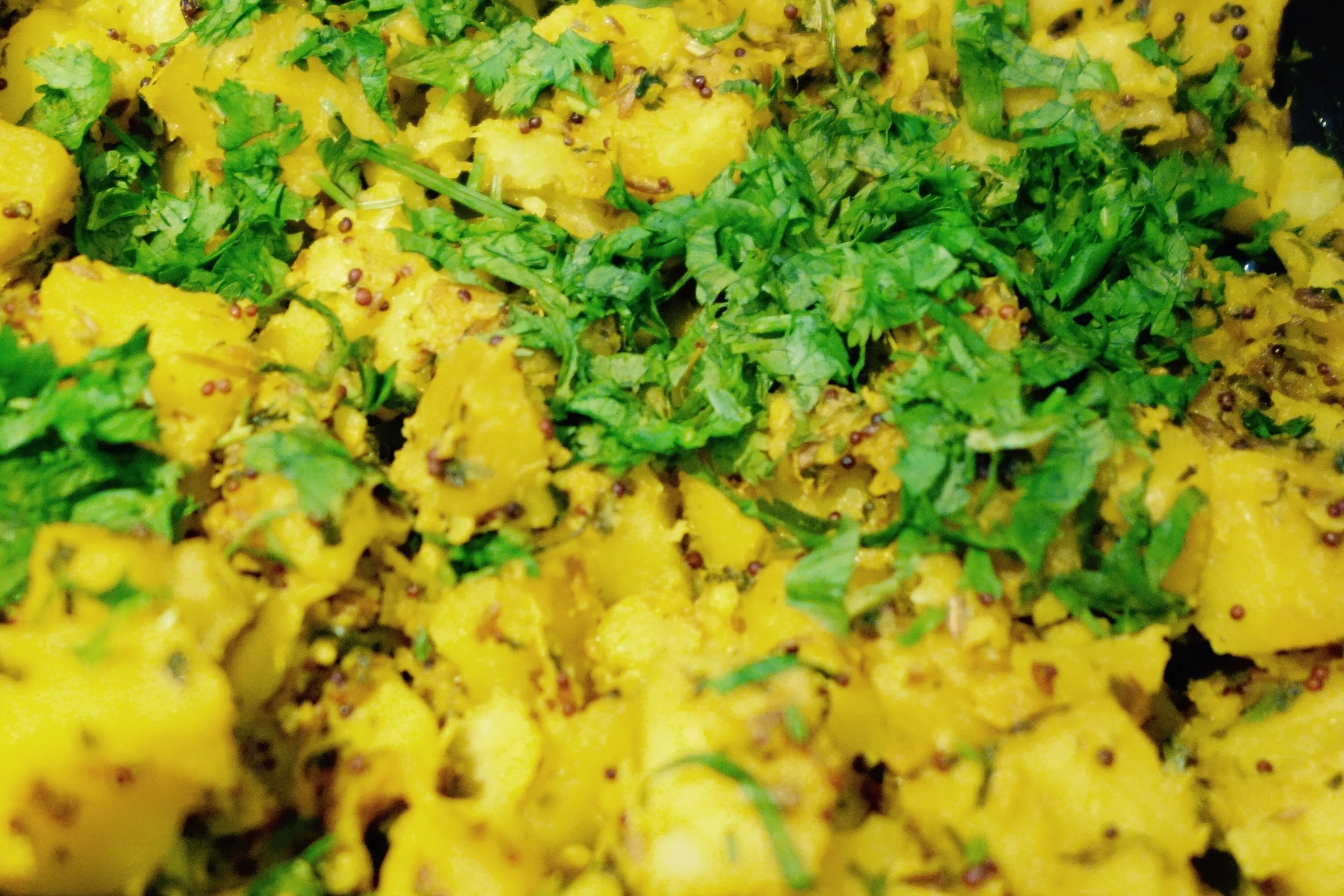 A light Gujarati potato curry