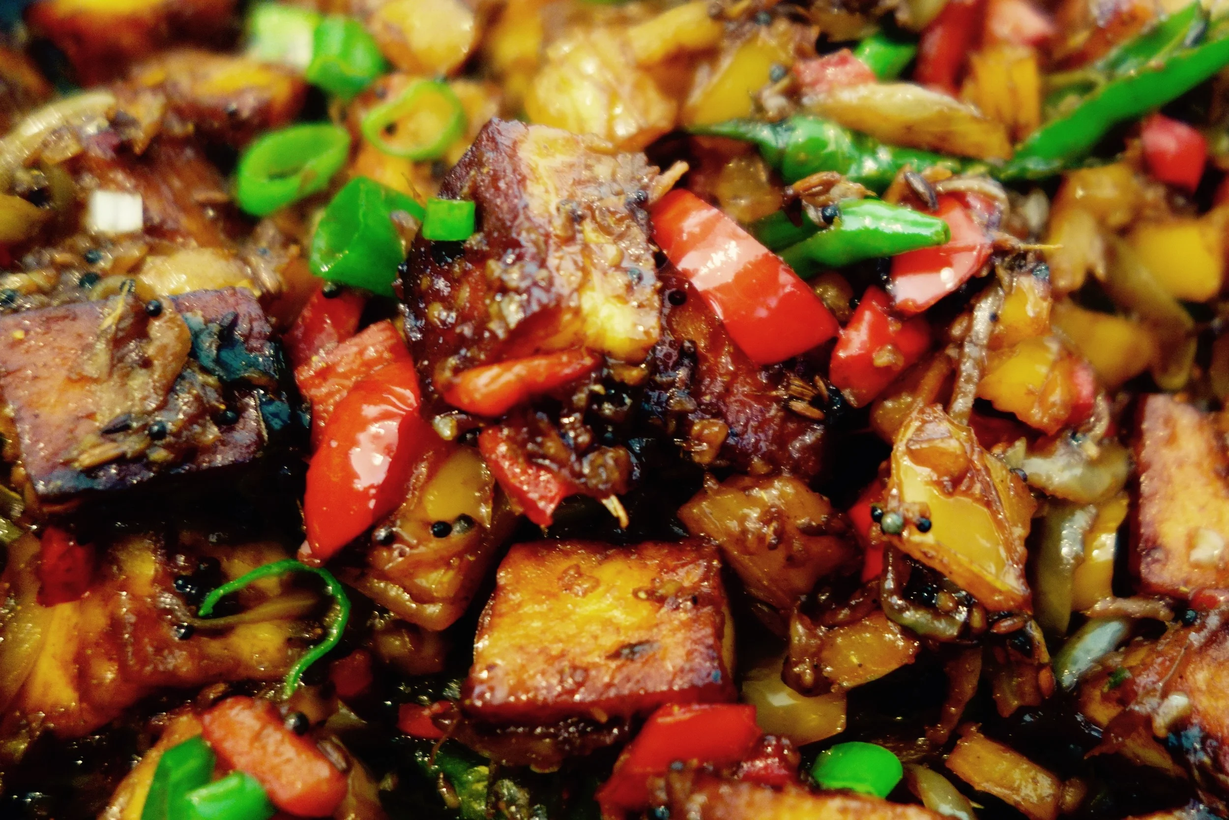 Colourful and vibrant paneer dish