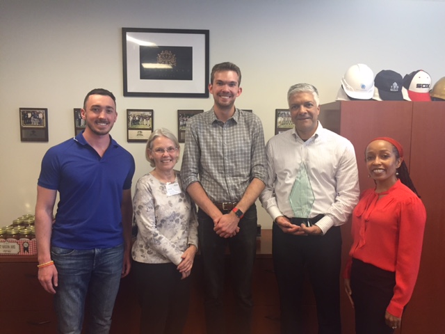 From Left to Right: Corey LiDonne (Electrical Engineer, ESD), Patricia Rivera (Executive Director, Chicago HOPES for Kids), Danny Craig (Development Coordinator, Chicago HOPES for Kids), Raj Gupta (CEO, ESD), Asali Locke-Ellison (Senior Associate, ESD)