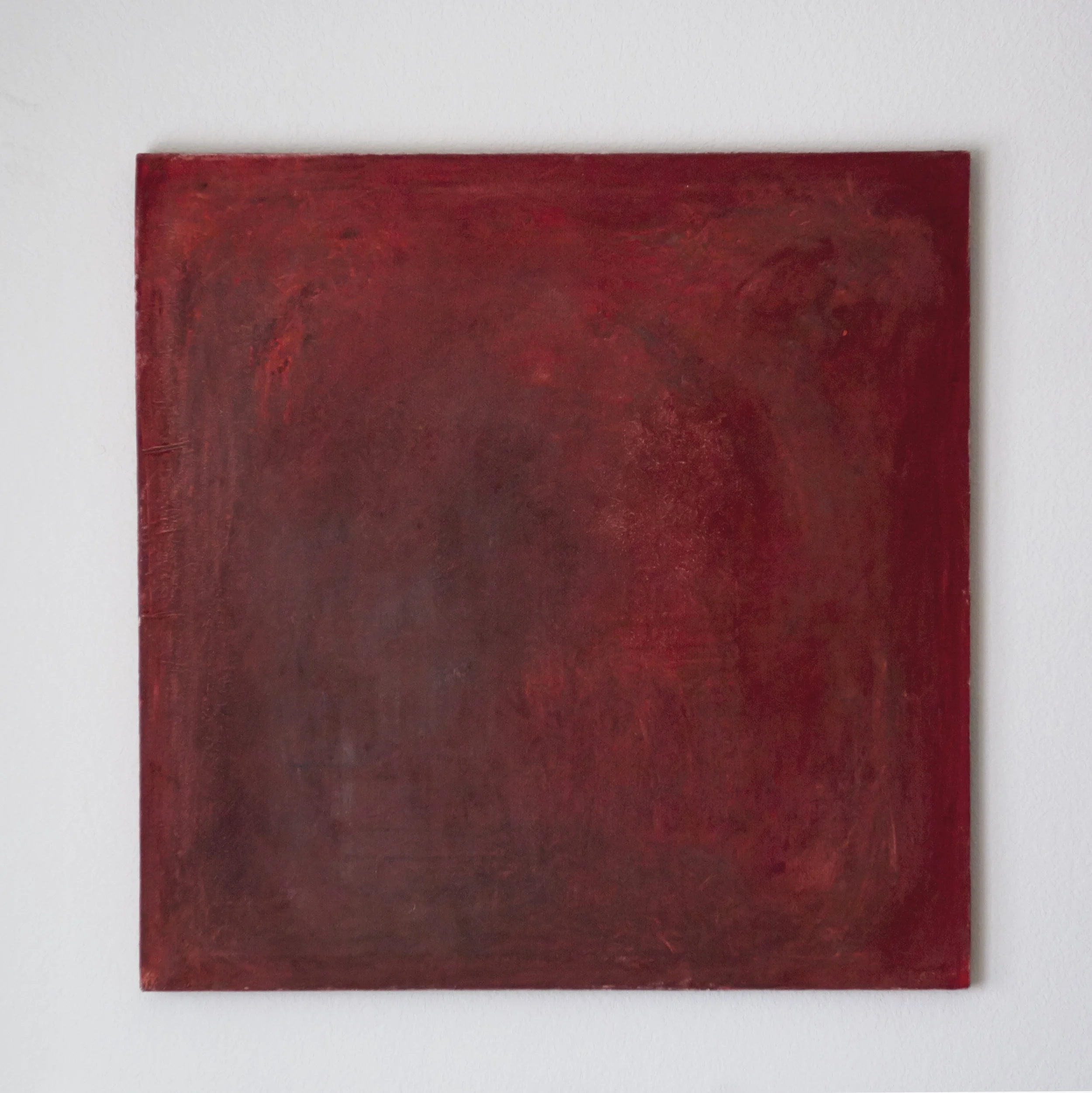 Untitled , oil and ash from Fourmile Canyon wildfire on canvas, 34 x 34