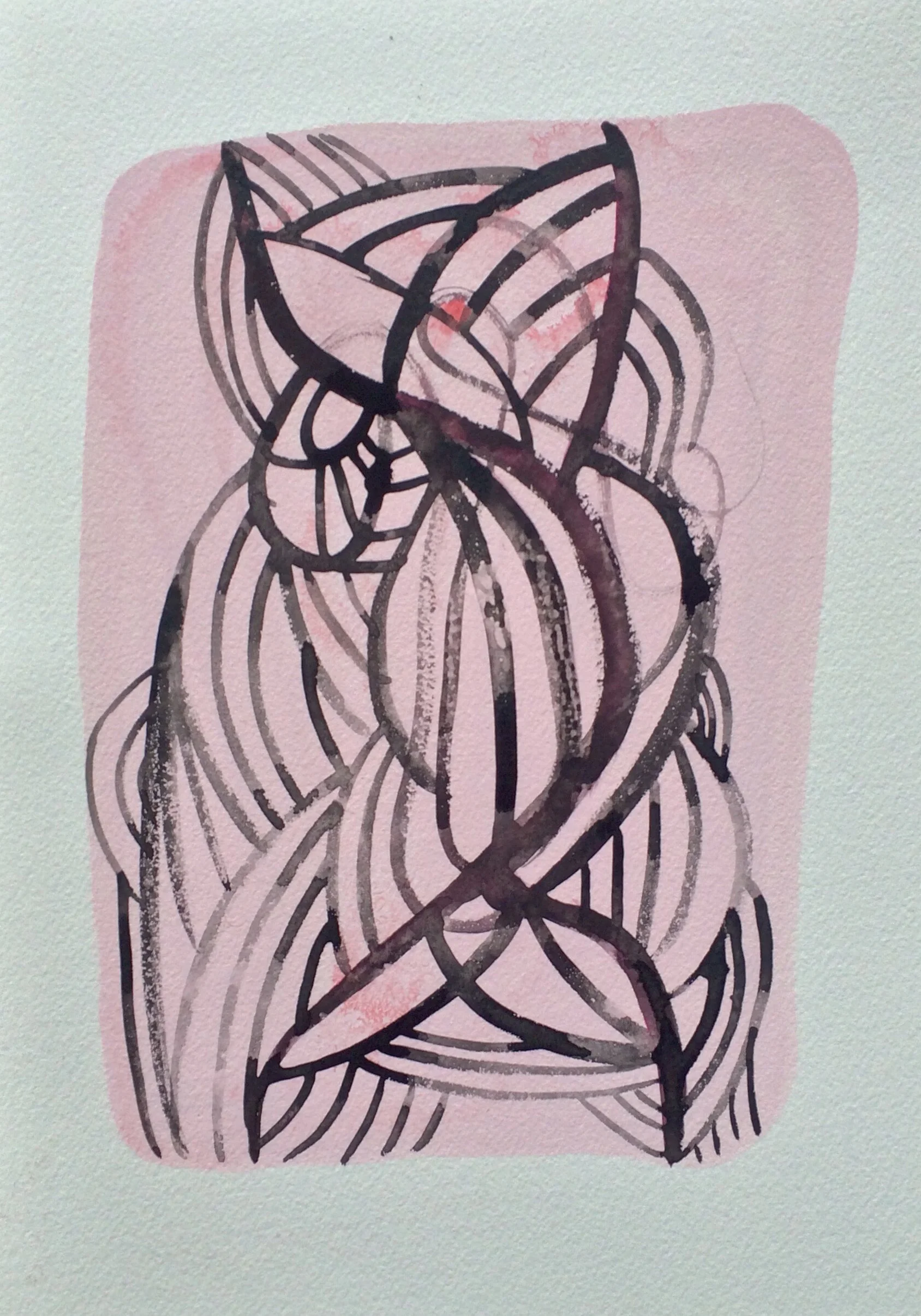 Untitled , gouache and ink on paper, 10 x 14
