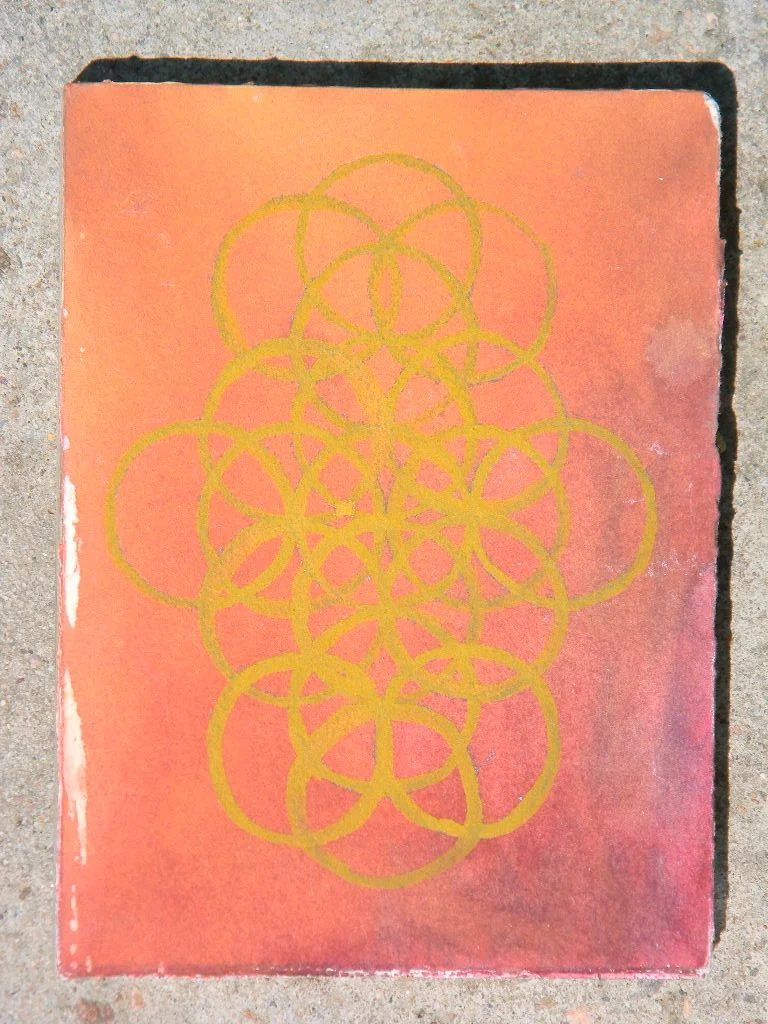 Untitled , watercolor and milk paint on paper, 4 x 6