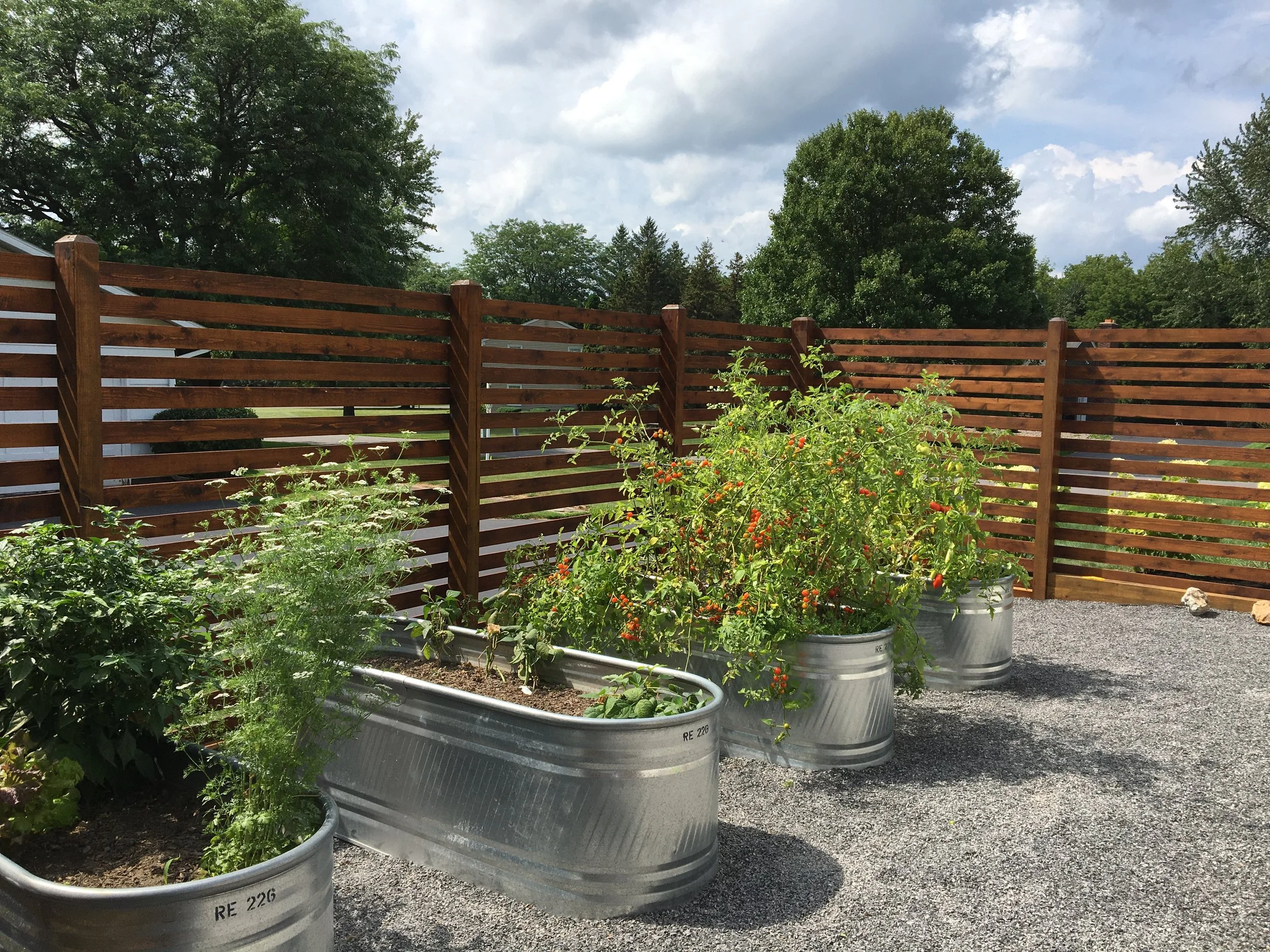 Vegetable/herb/fruit raised troughs
