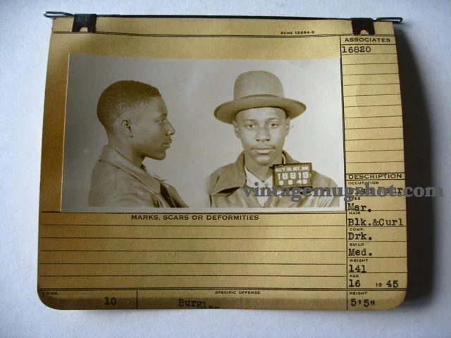 1945 - Young Dishwasher Turned Burglar