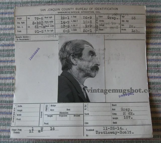 1914 - Grizzled Man, Stole Sack of Cement