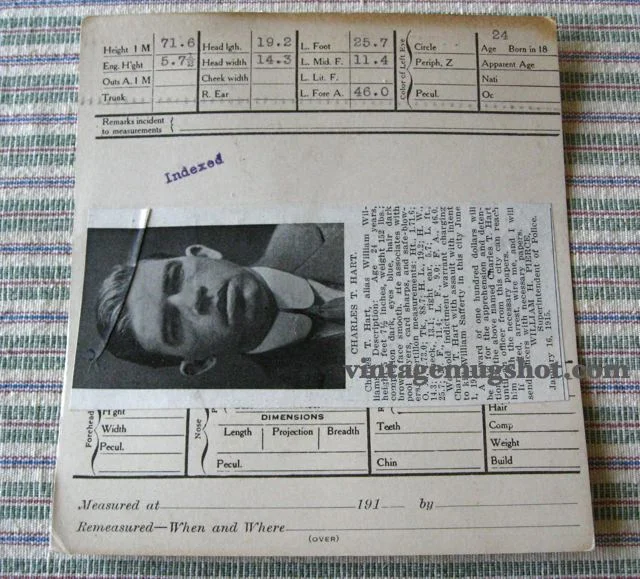 1915 - Wanted for Assault with Intent to Kill