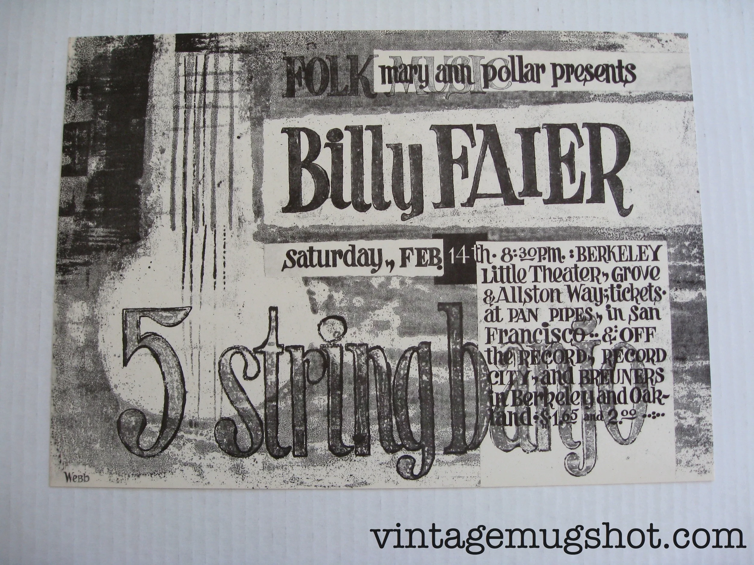 1970 - Berkeley Folk Concert with Billy Faire