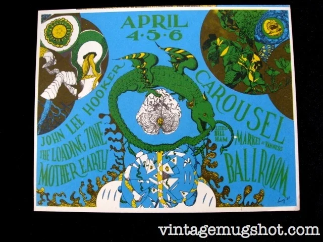 1968 - Carousel Ballroom John Lee Hooker Handbill