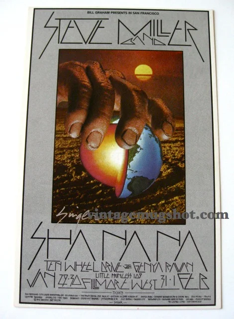 1970 - Steve Miller Postcard Signed by Artist BG 214