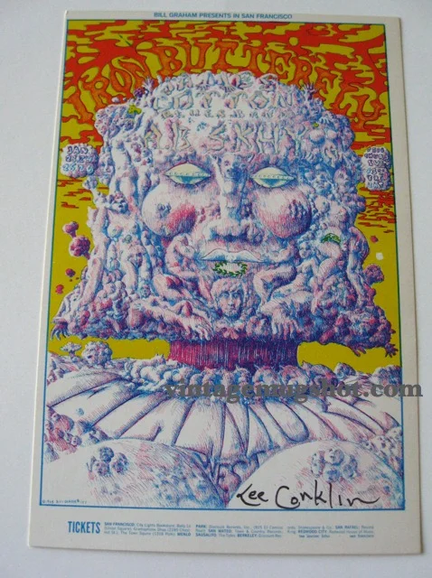 1969 - Iron Butterfly Postcard Signed by Artist