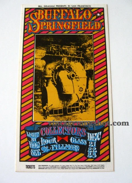 1967 - Buffalo Springfield Concert Postcard BG 98