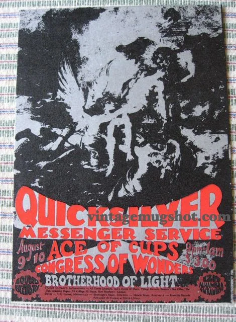 1968 - Sound Factory Quicksilver Messenger Service Concert Handbill