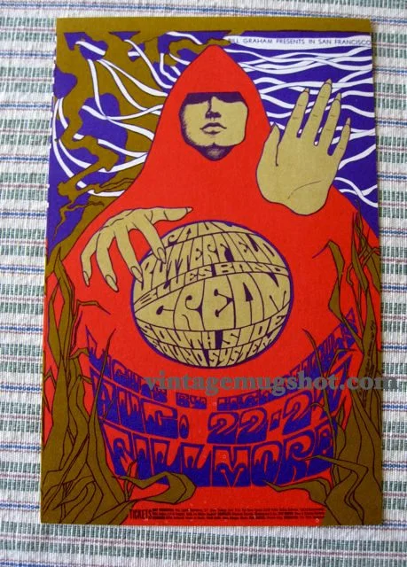 1967 - Paul Butterfield Cream Concert Postcard BG 79