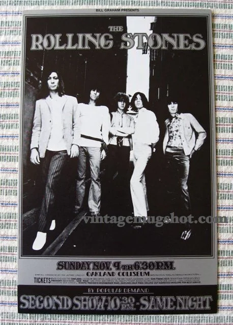 1968 - Rolling Stones Concert Postcard