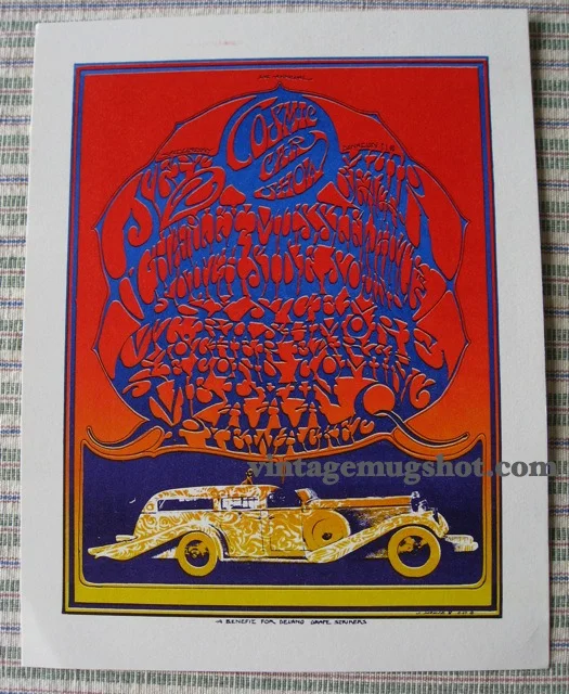 1967 - Cosmic Car Show Grape Strike Benefit Postcard