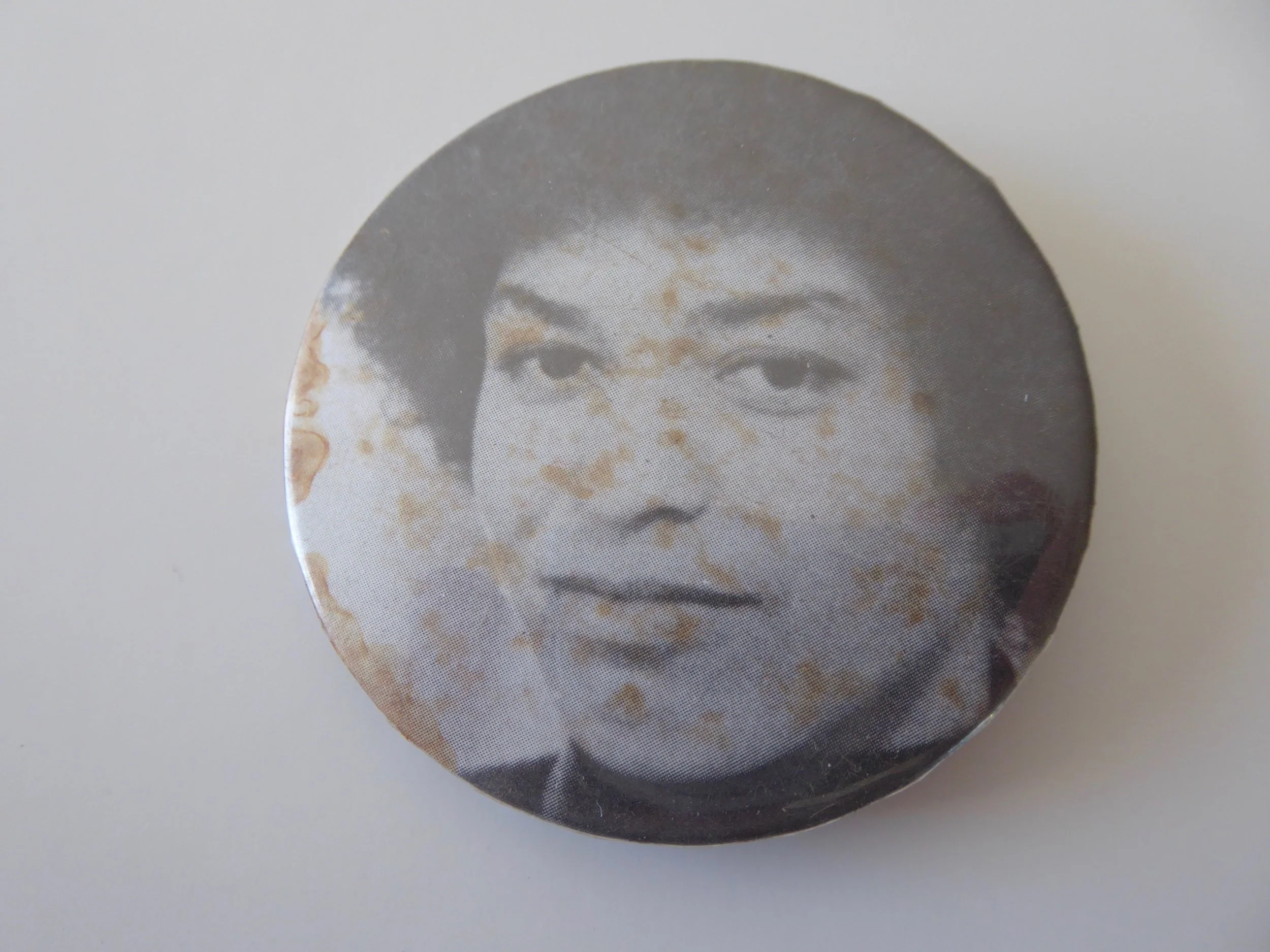 Angela Davis Portrait Photographic Button