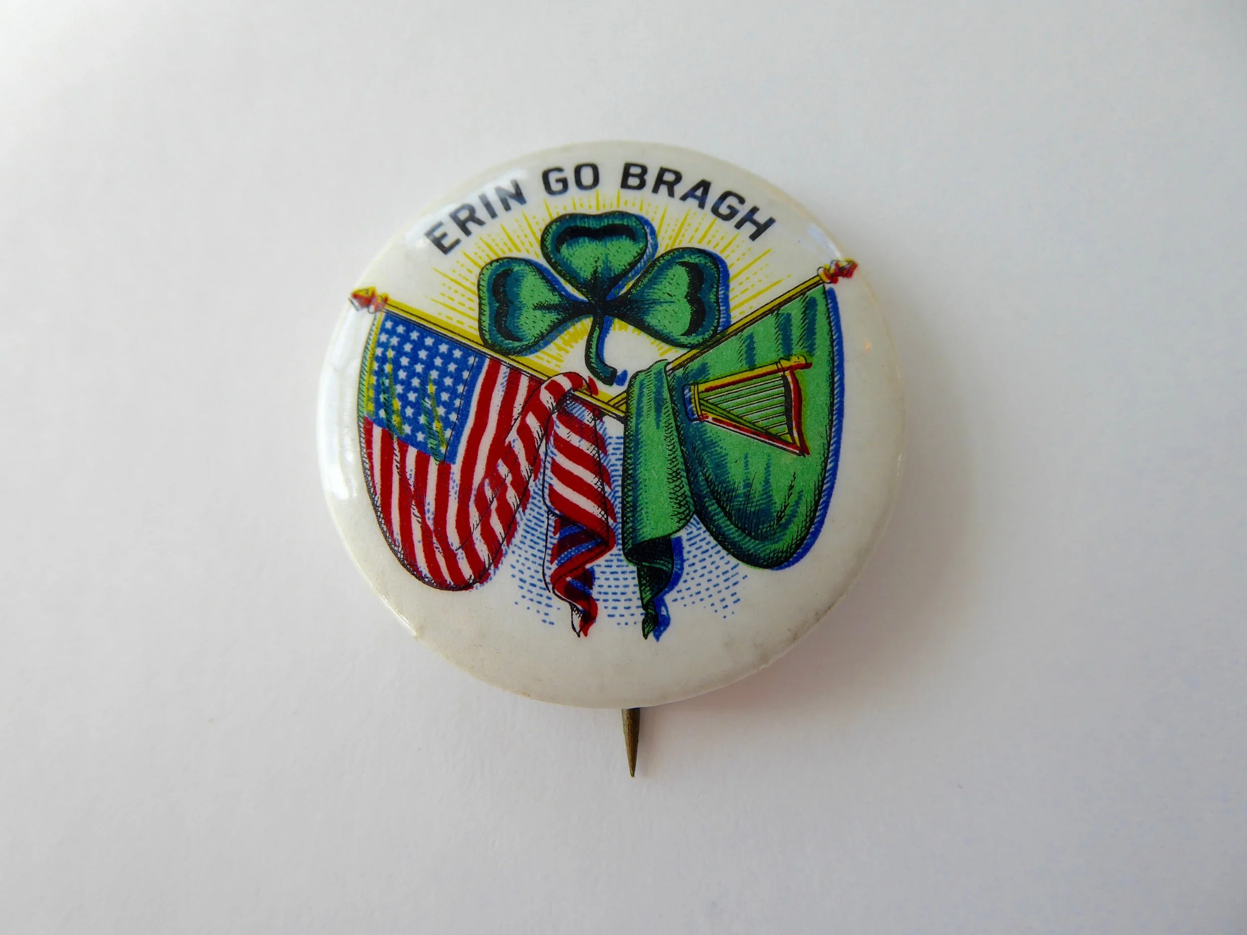 "Erin Go Braugh" Irish Button