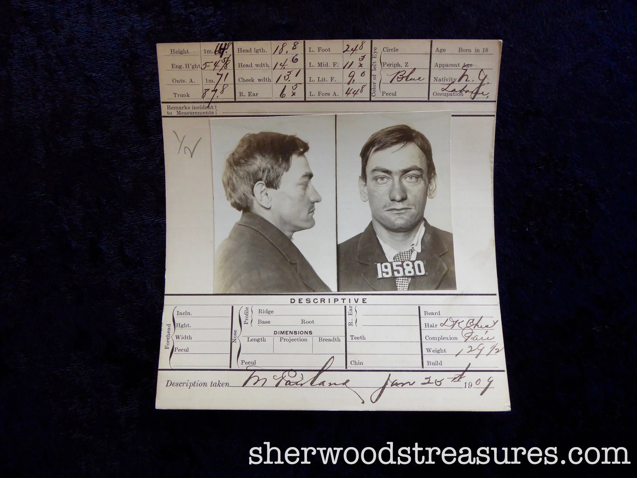1909 - New York Burglar Strikes is San Francisco