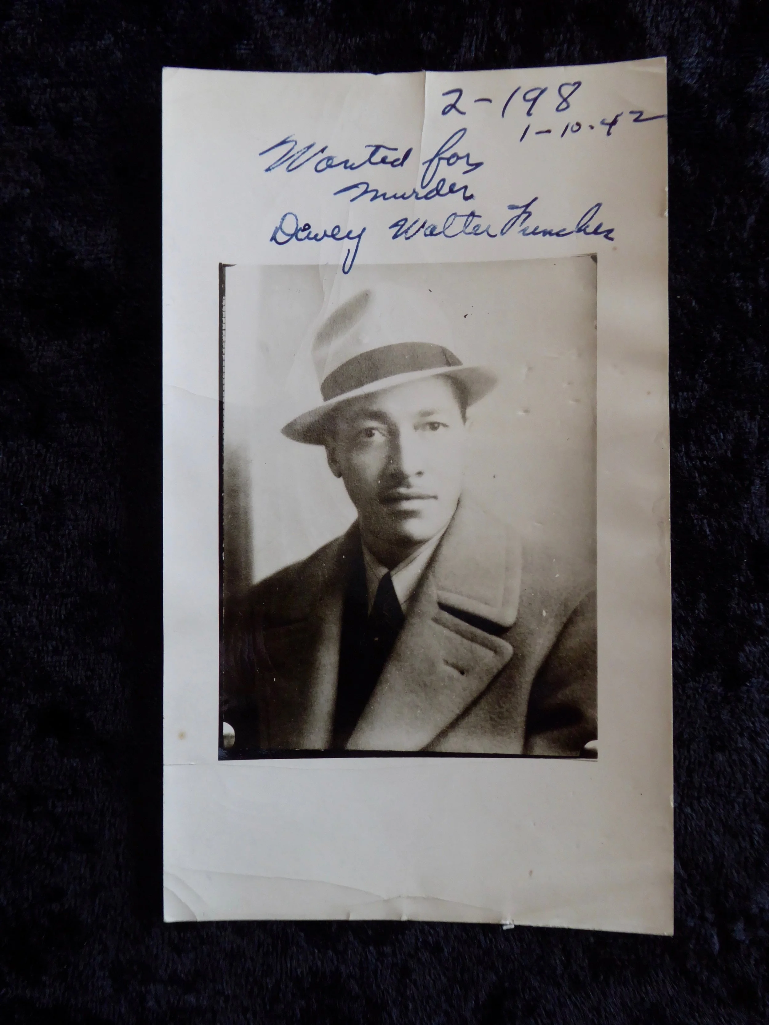 1942 - Police Pocket Photo of a Handsome Wanted Man