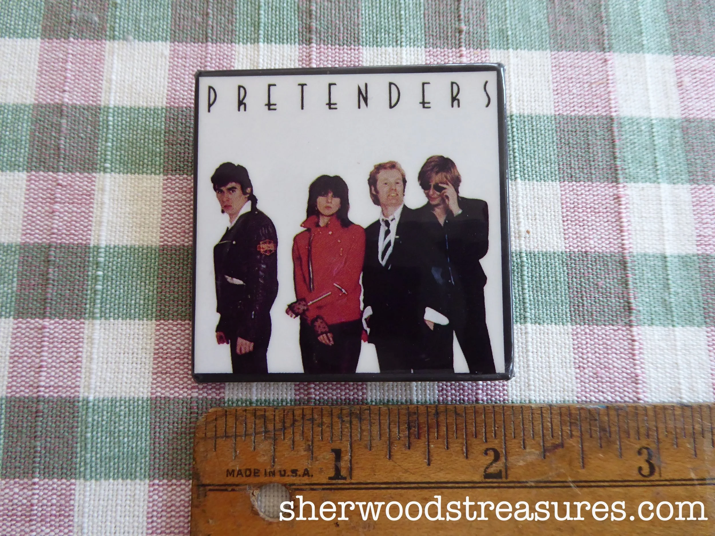 Pretenders 1981 Promo Square Pinback