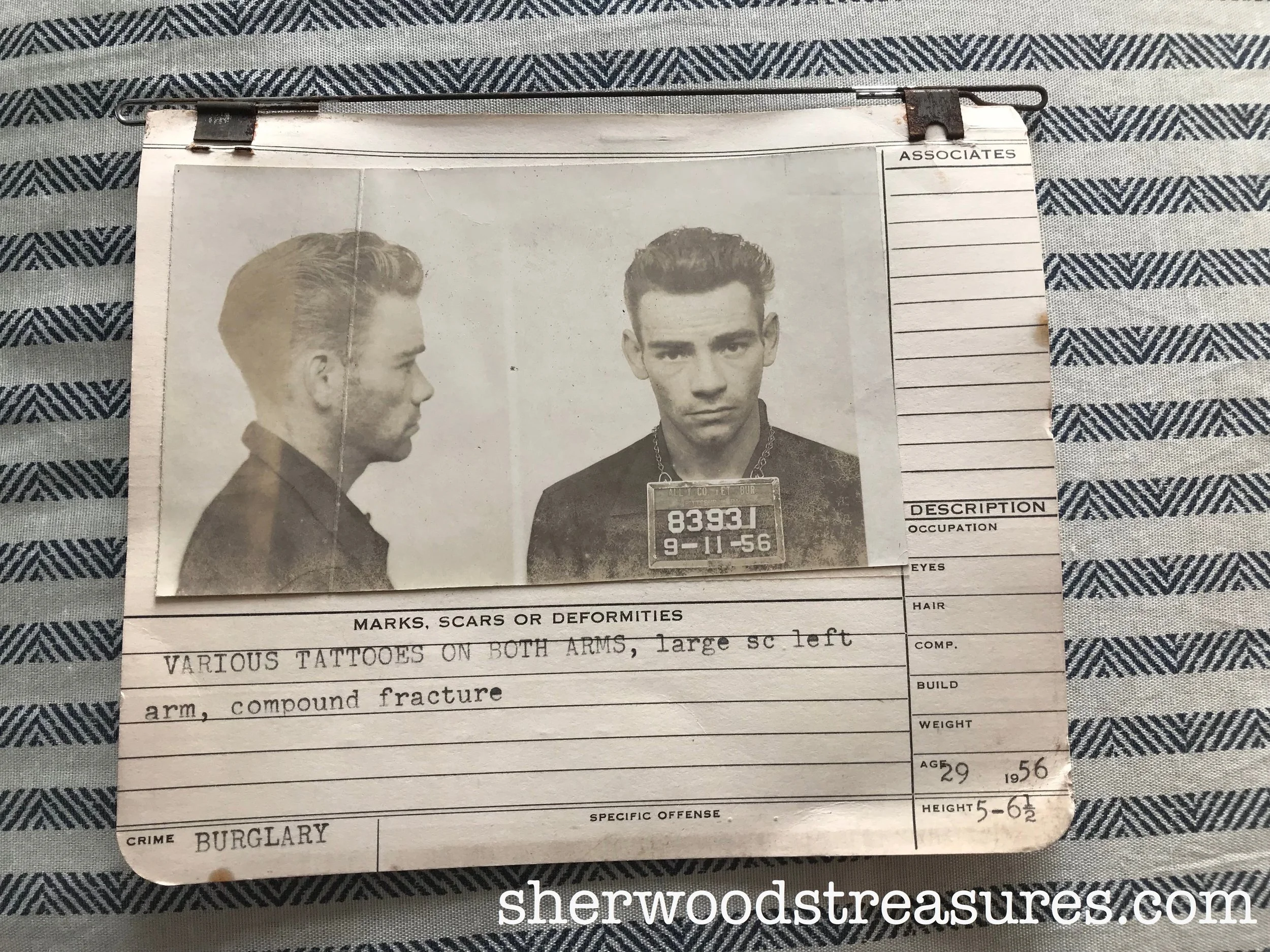 1956 - Motorcycle Gang Member with Piercing Stare