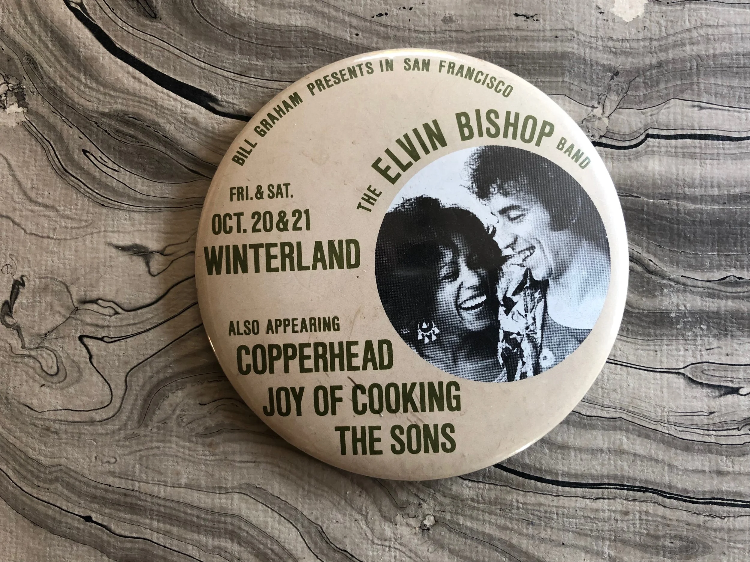 Elvin Bishop Winterland Concert Bill Graham Button