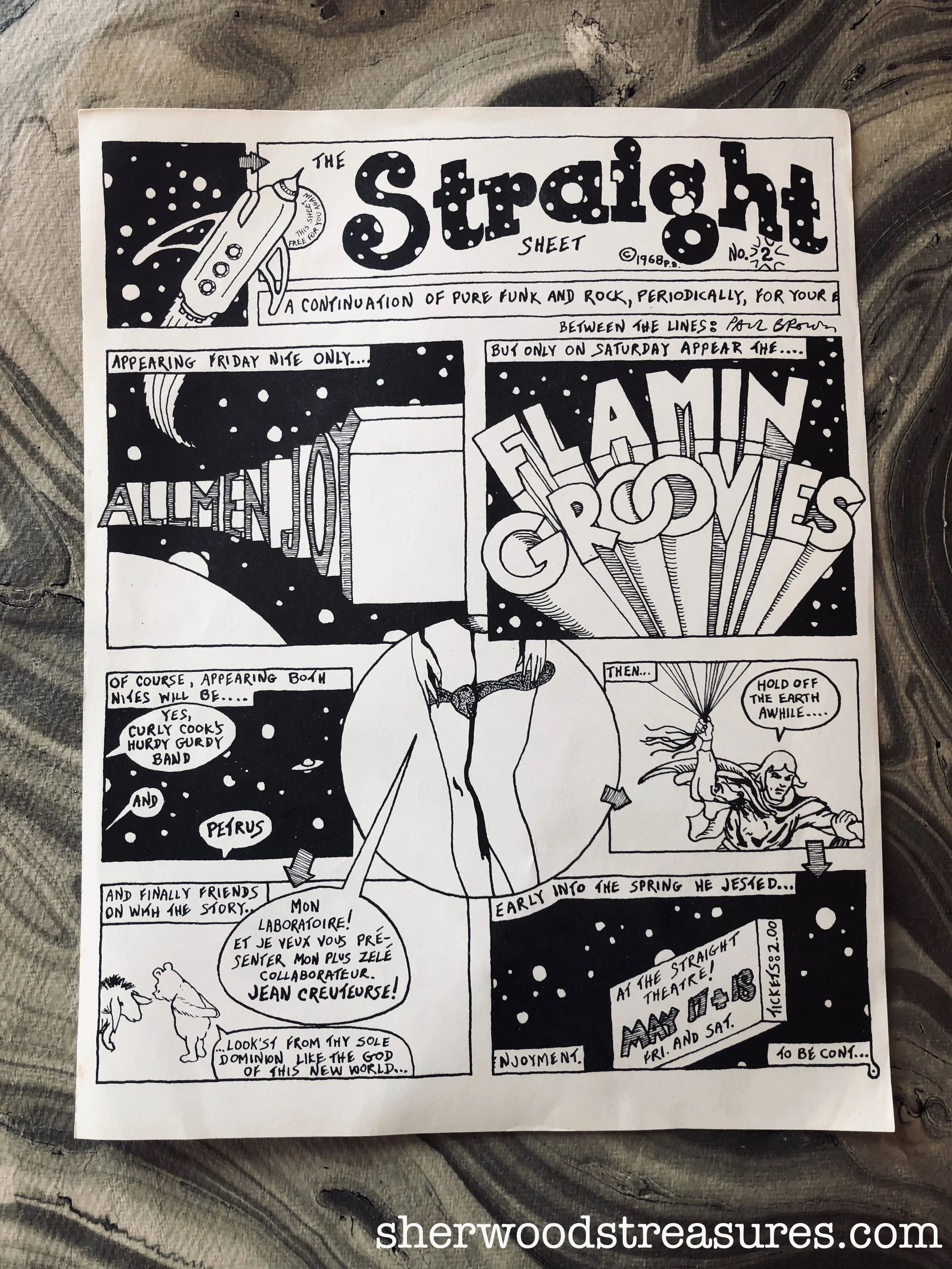 1968 - Straight Theater Flamin' Groovies Handbill