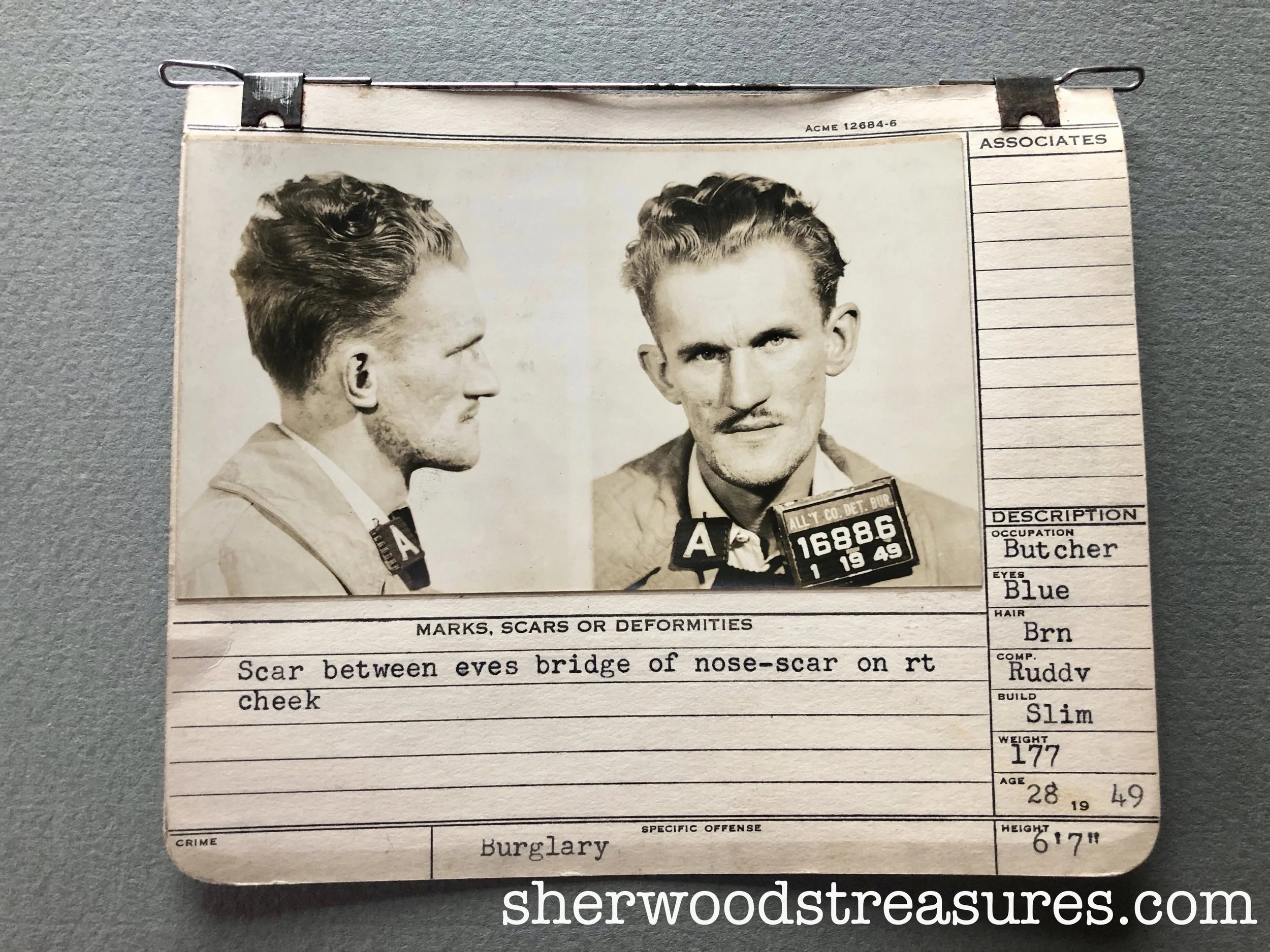 1949 - Tall Curly-Haired Butcher and Burglar