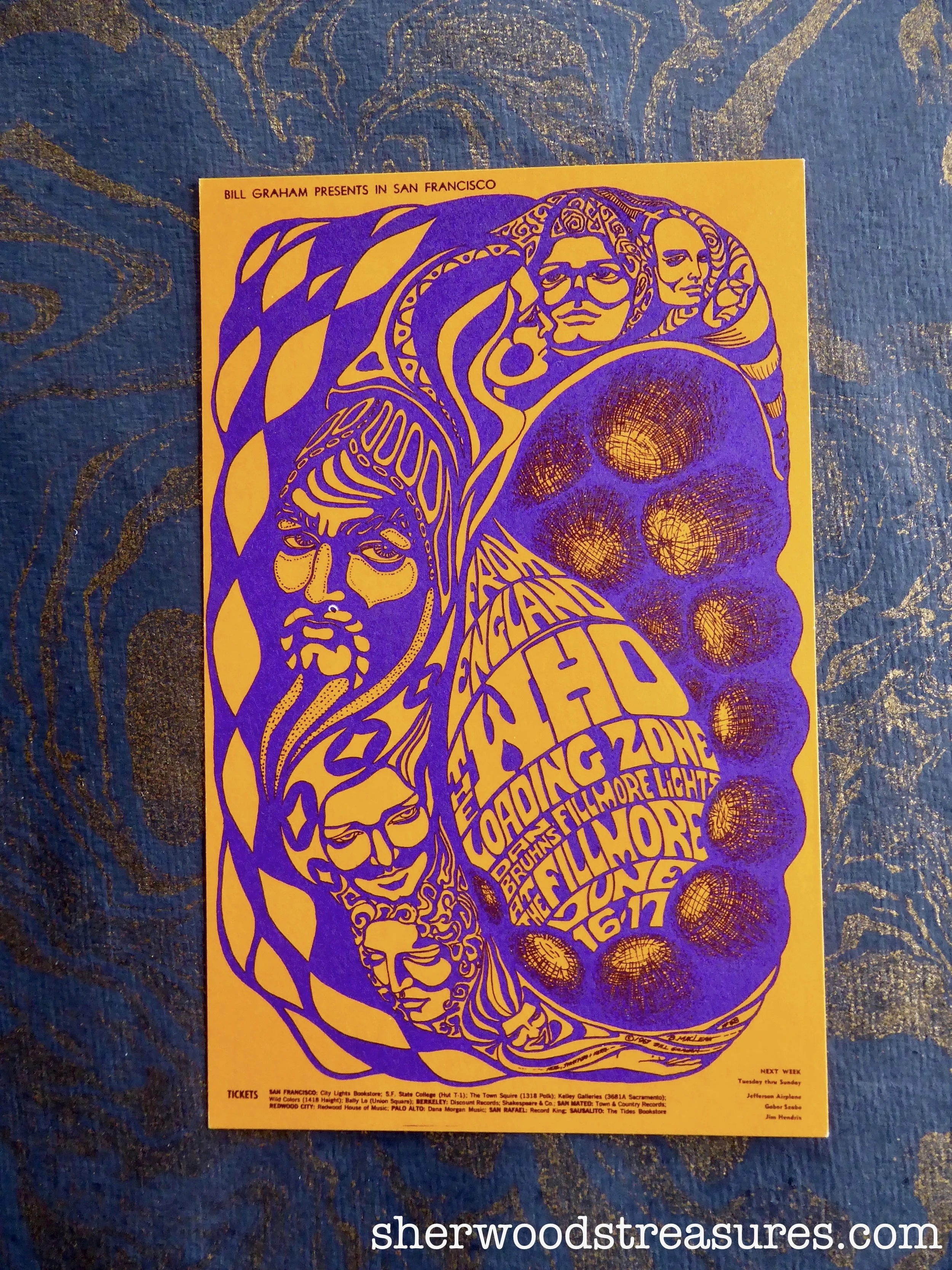 1967 - The Who Fillmore Postcard BG 68