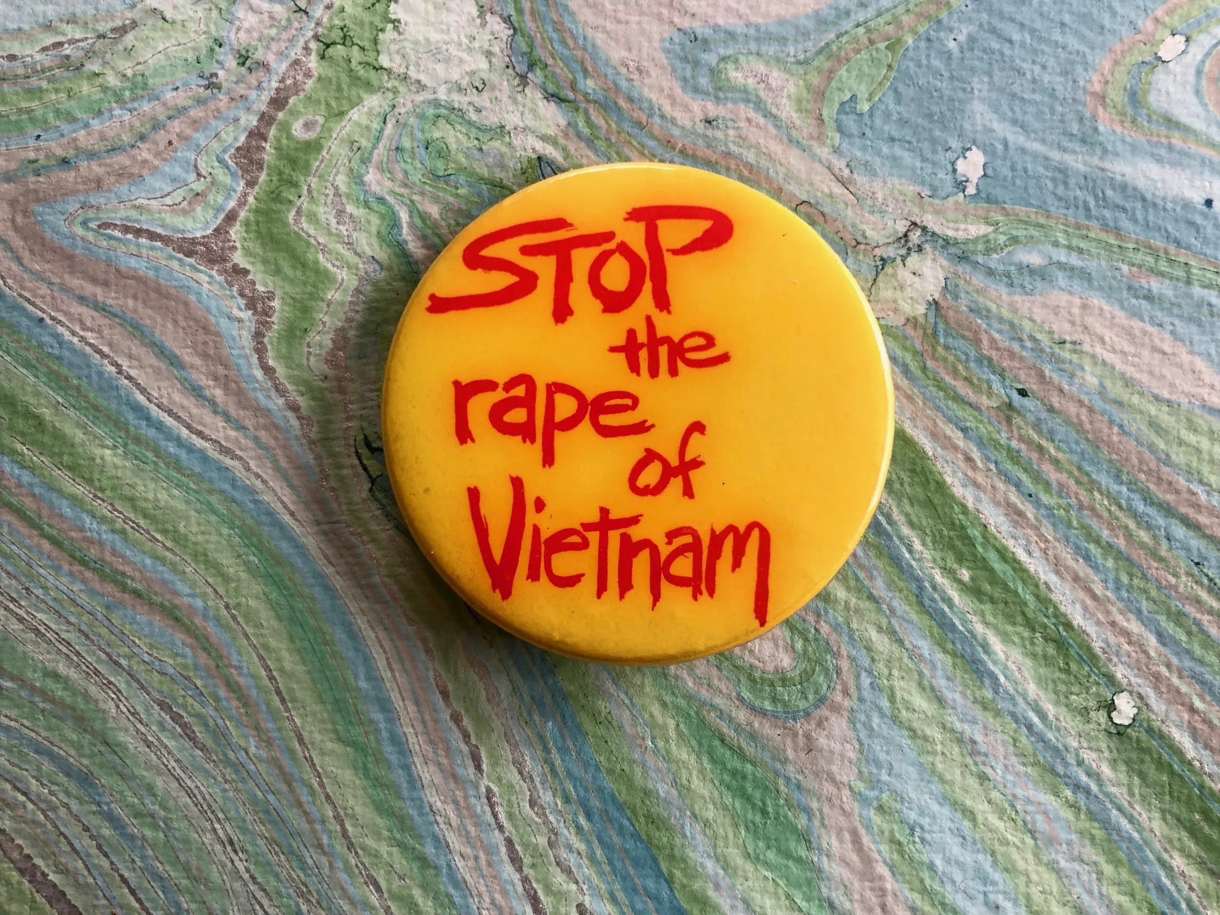 "Stop The Rape of Vietnam" Button