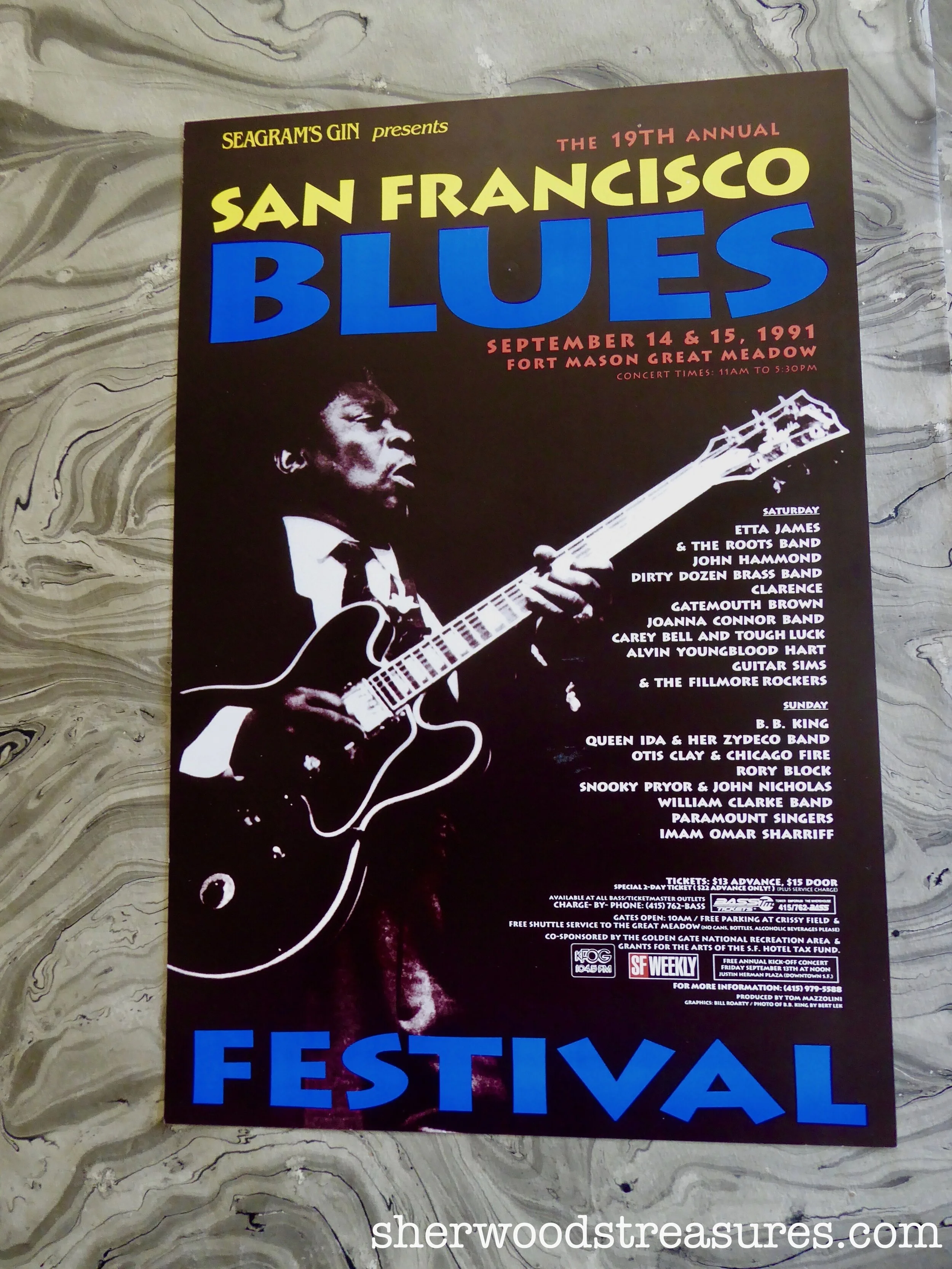 1991 - B.B King San Francisco Blues Festival Poster