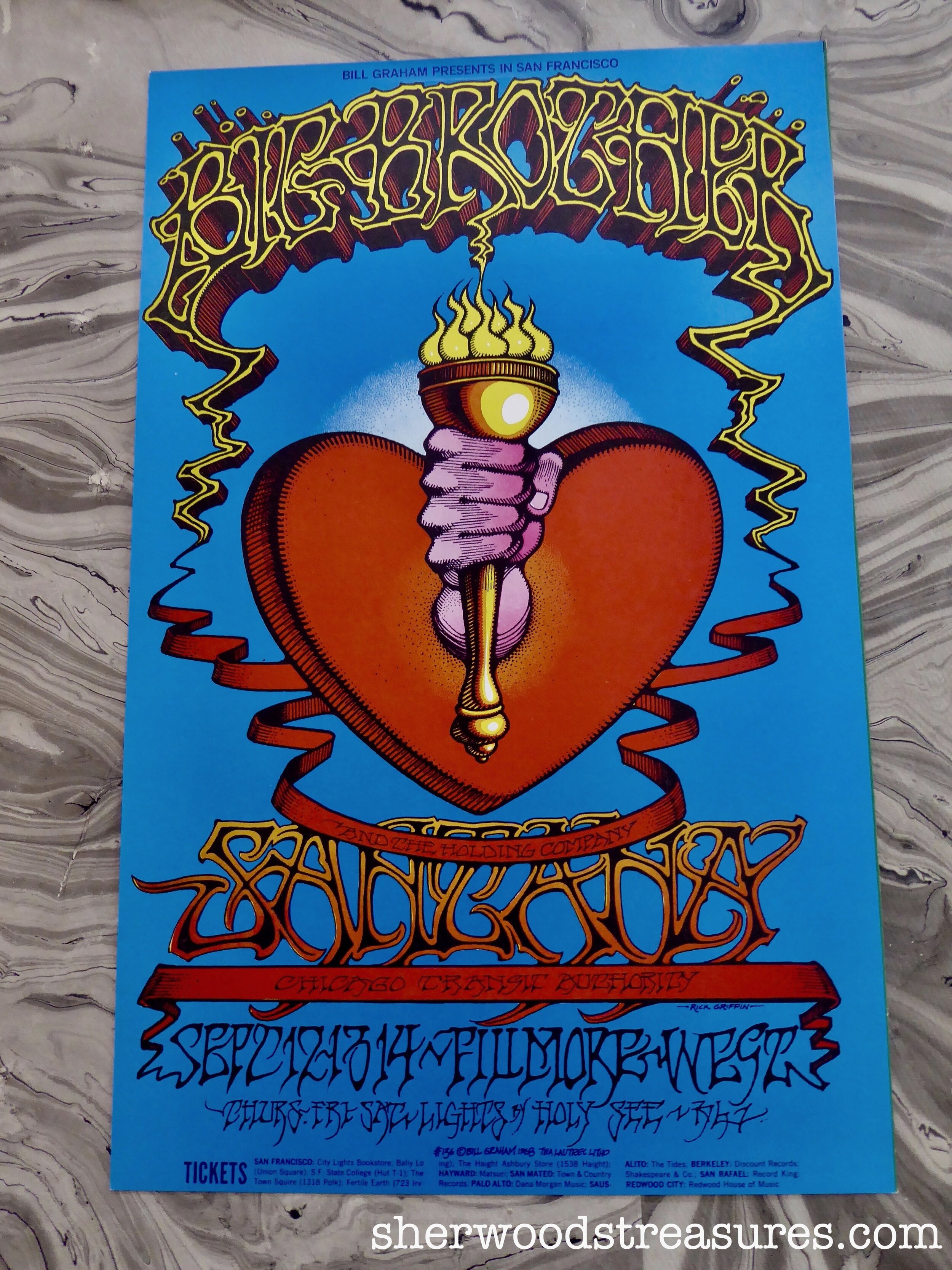 1968 - Rick Griffin Heart And Torch BG 136 — Sherwood's Treasures