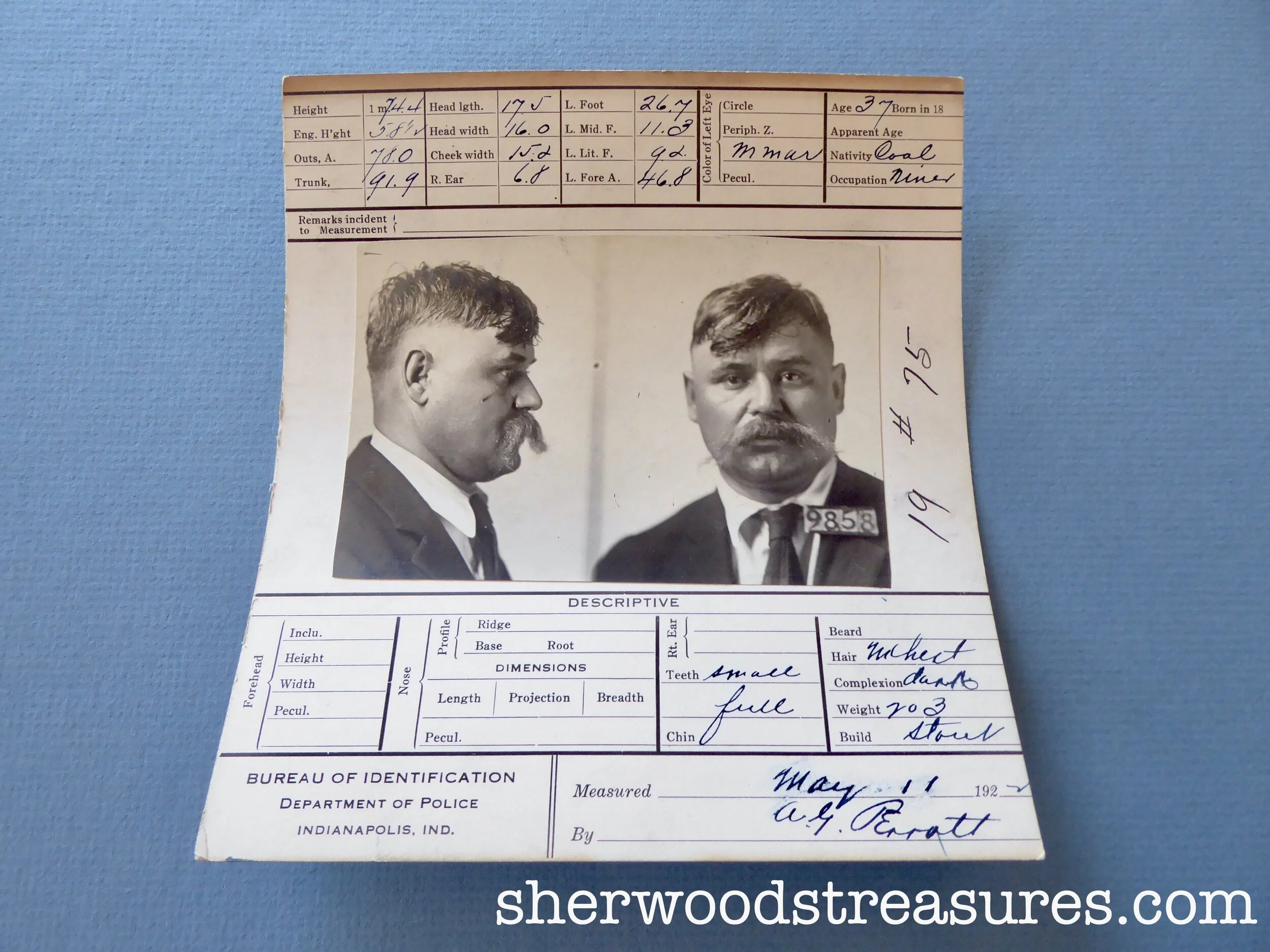 1922 - Coal Miner with a Huge Mustache