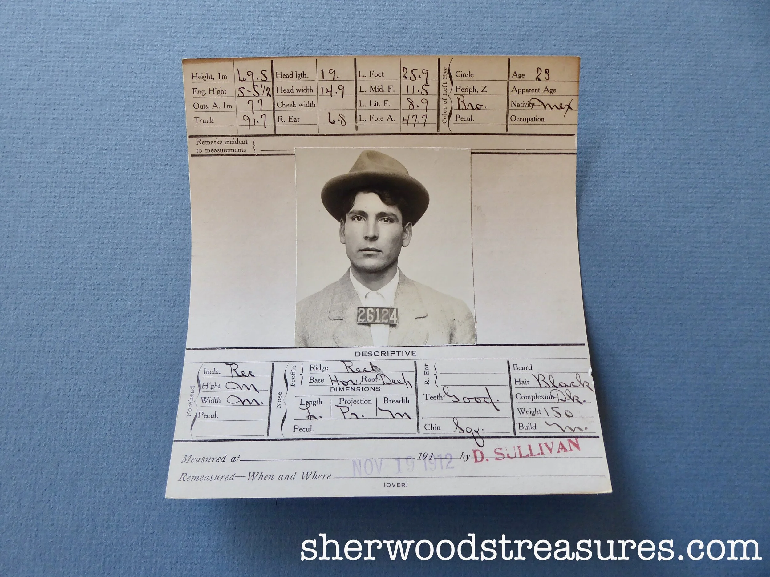 1912 - Handsome 23-Year-Old Burglar