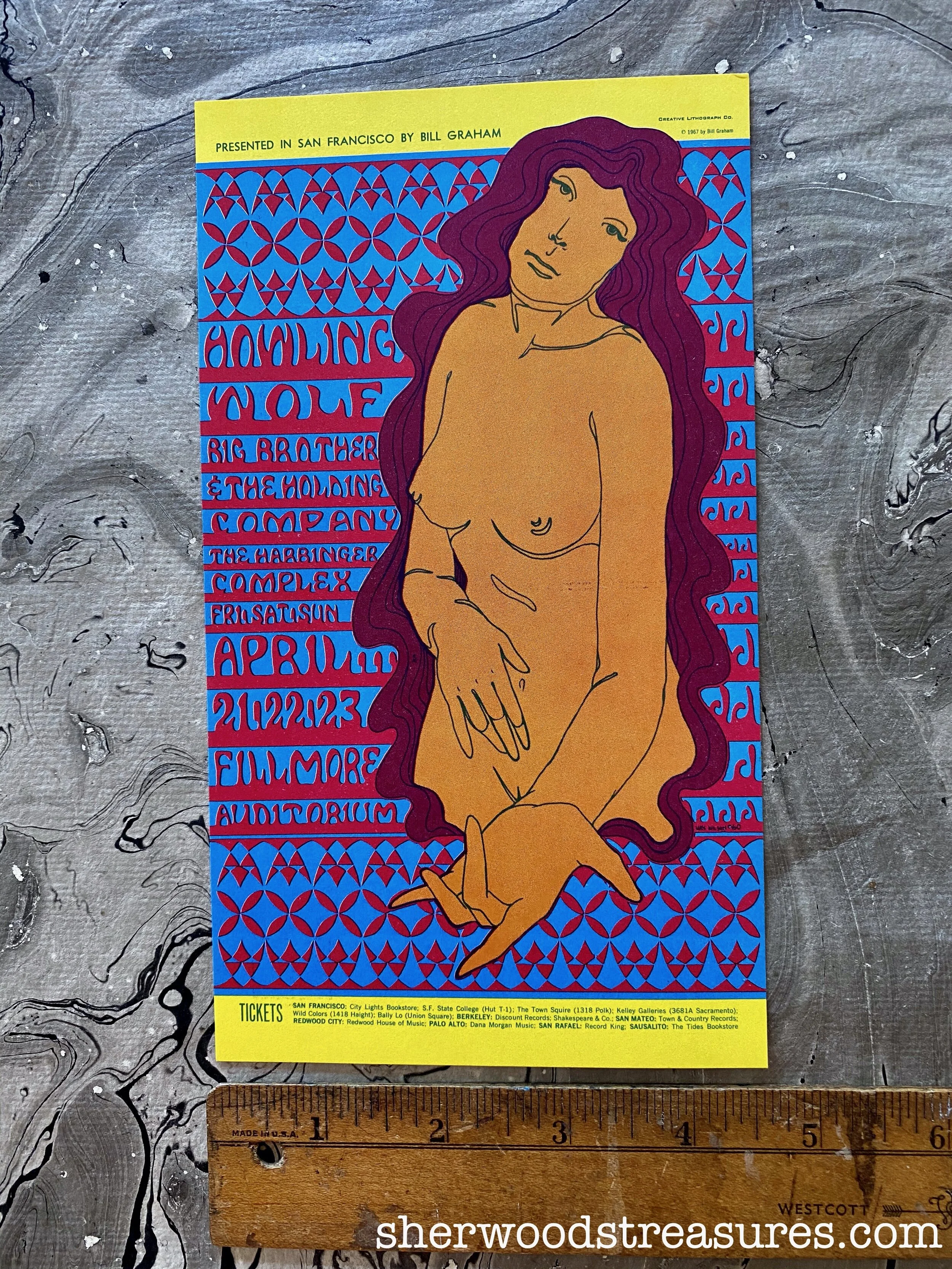 1967 - Wes Wilson Howlin’ Wolf Postcard BG60