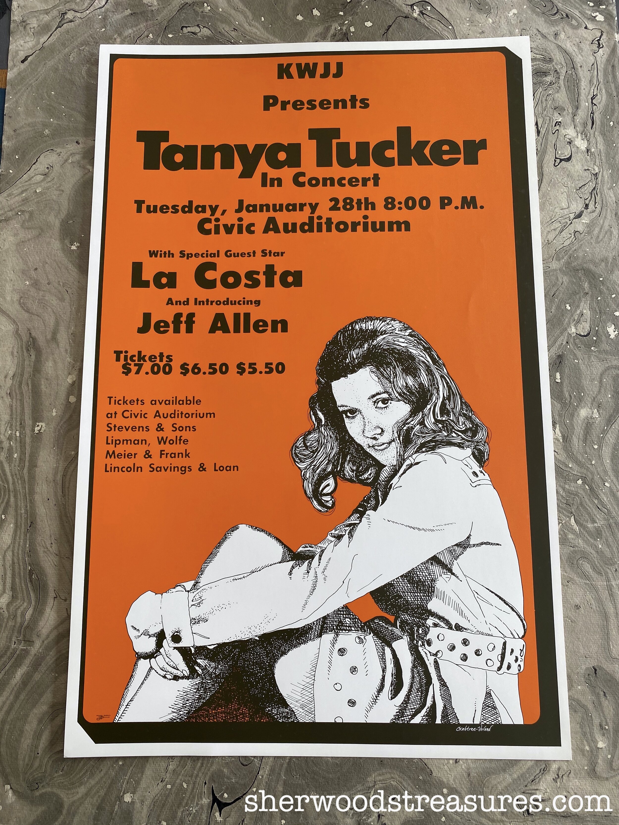 1975 - Tanya Tucker Concert Poster