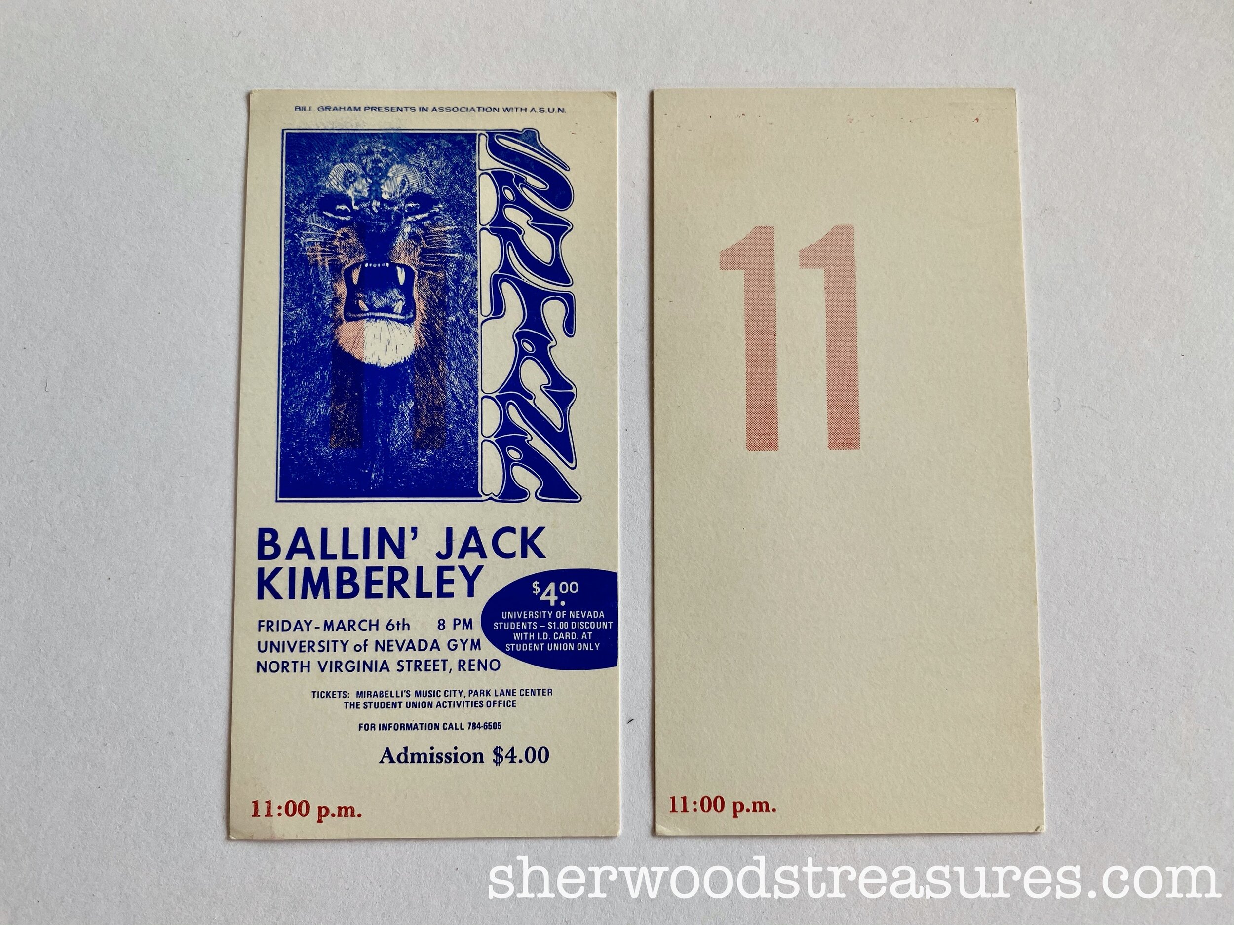1970 - Two Santana Tickets