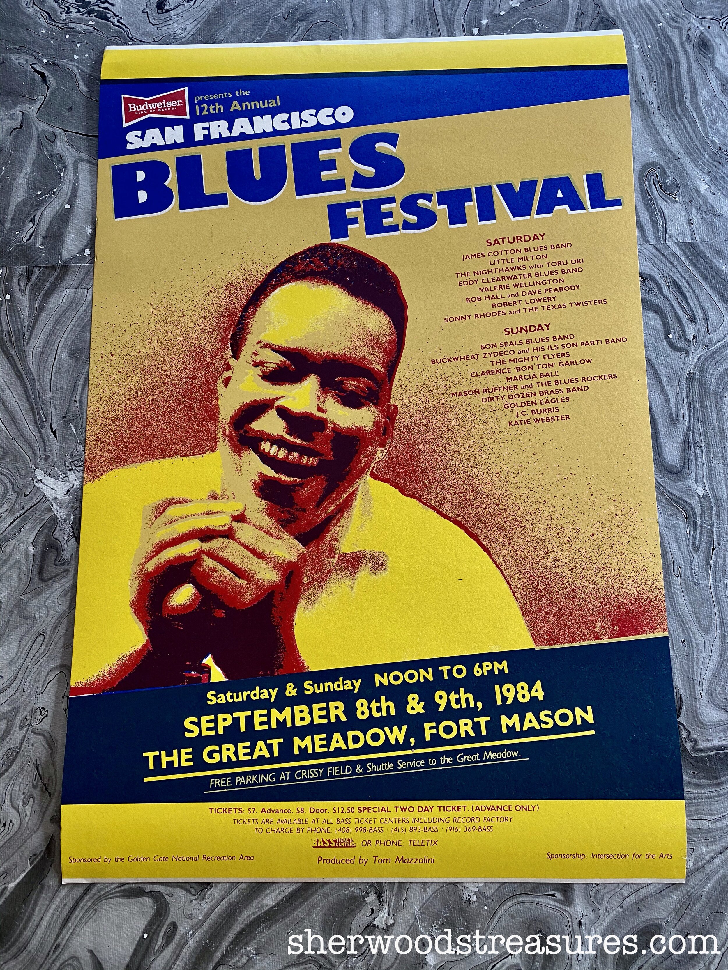 1984 - 12th Annual San Francisco Blues Festival Poster
