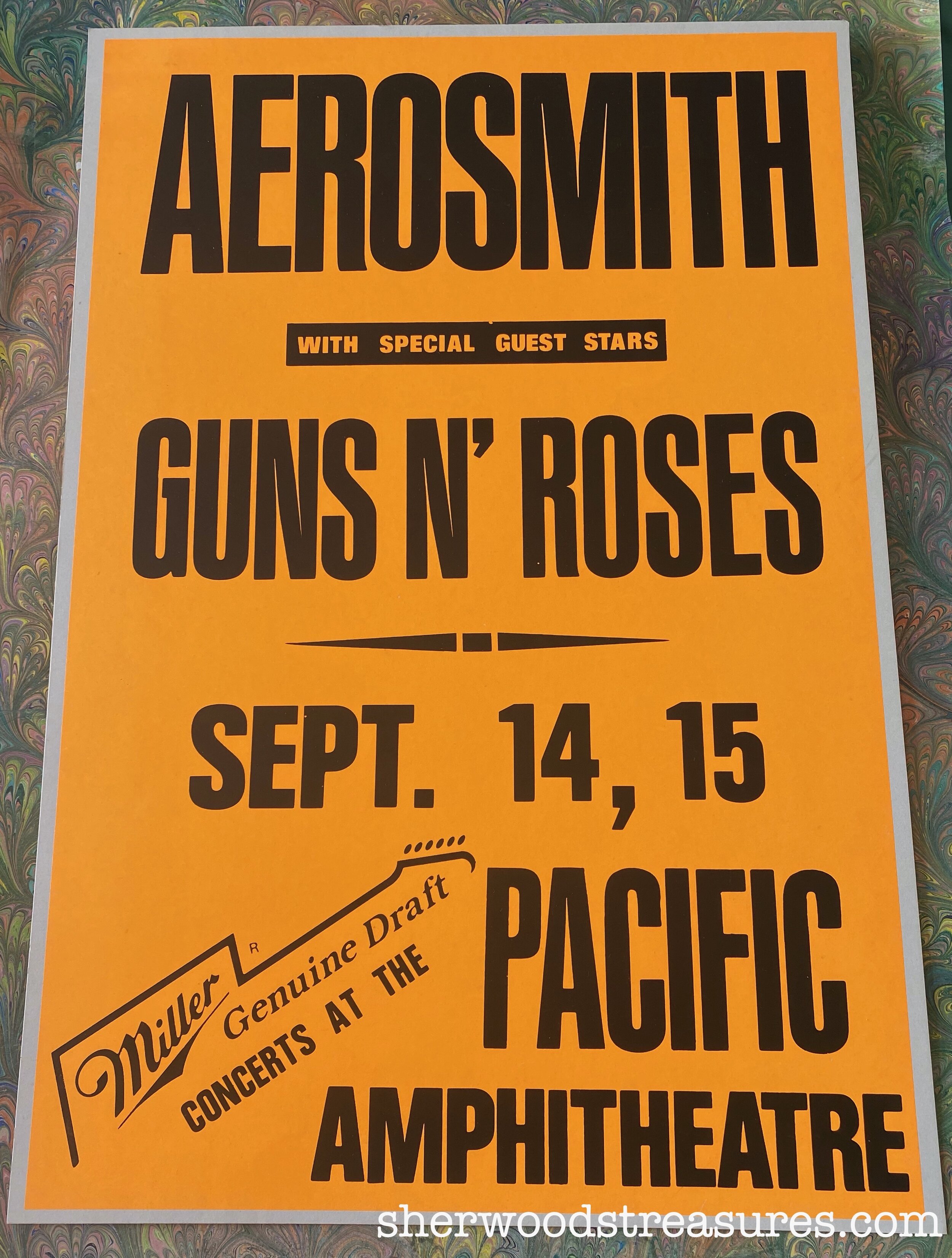 1988 - Aerosmith Guns 'N' Roses Concert Poster