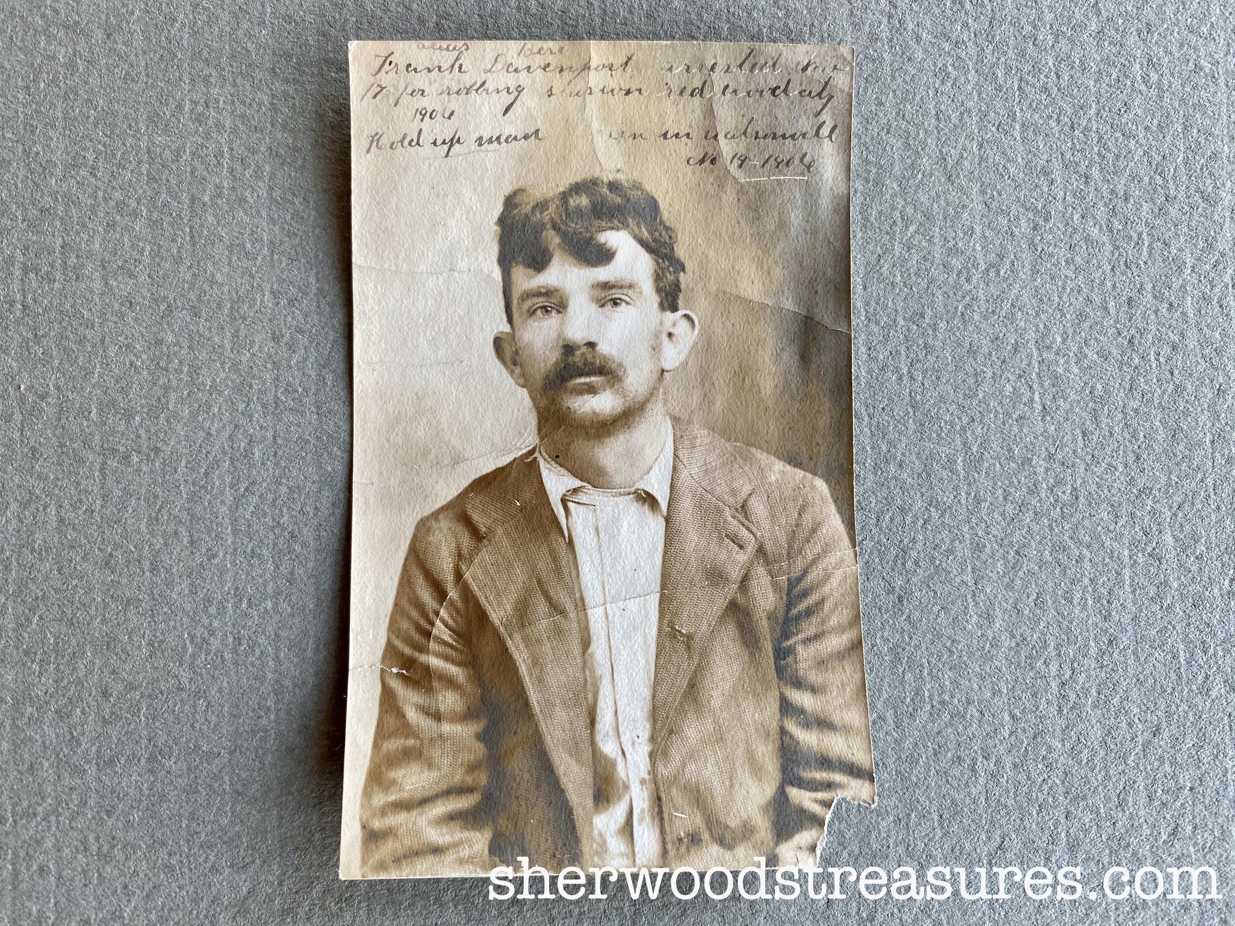 1906 - Moustachioed Hold Up Man